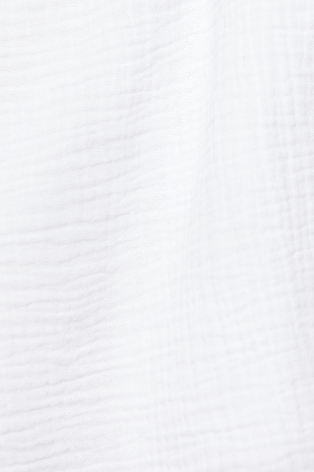 Short sleeve crepe shirt — White
