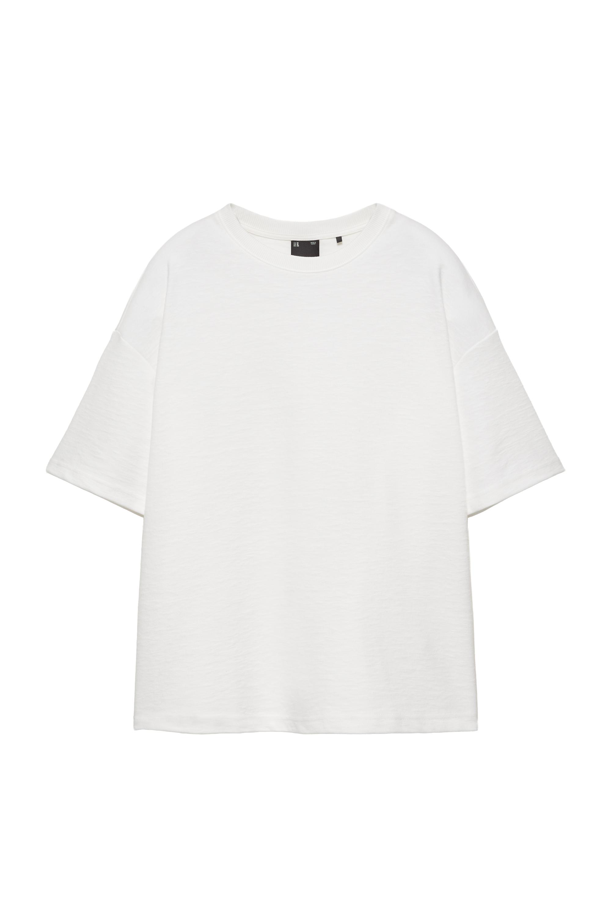 Pull&Bear Dokulu relaxed tişört