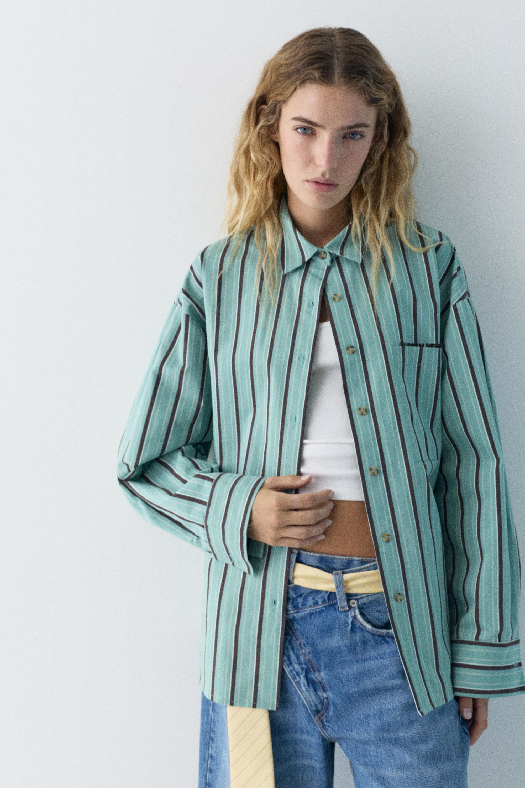 Cepli çizgili gömlek - Görsel 9