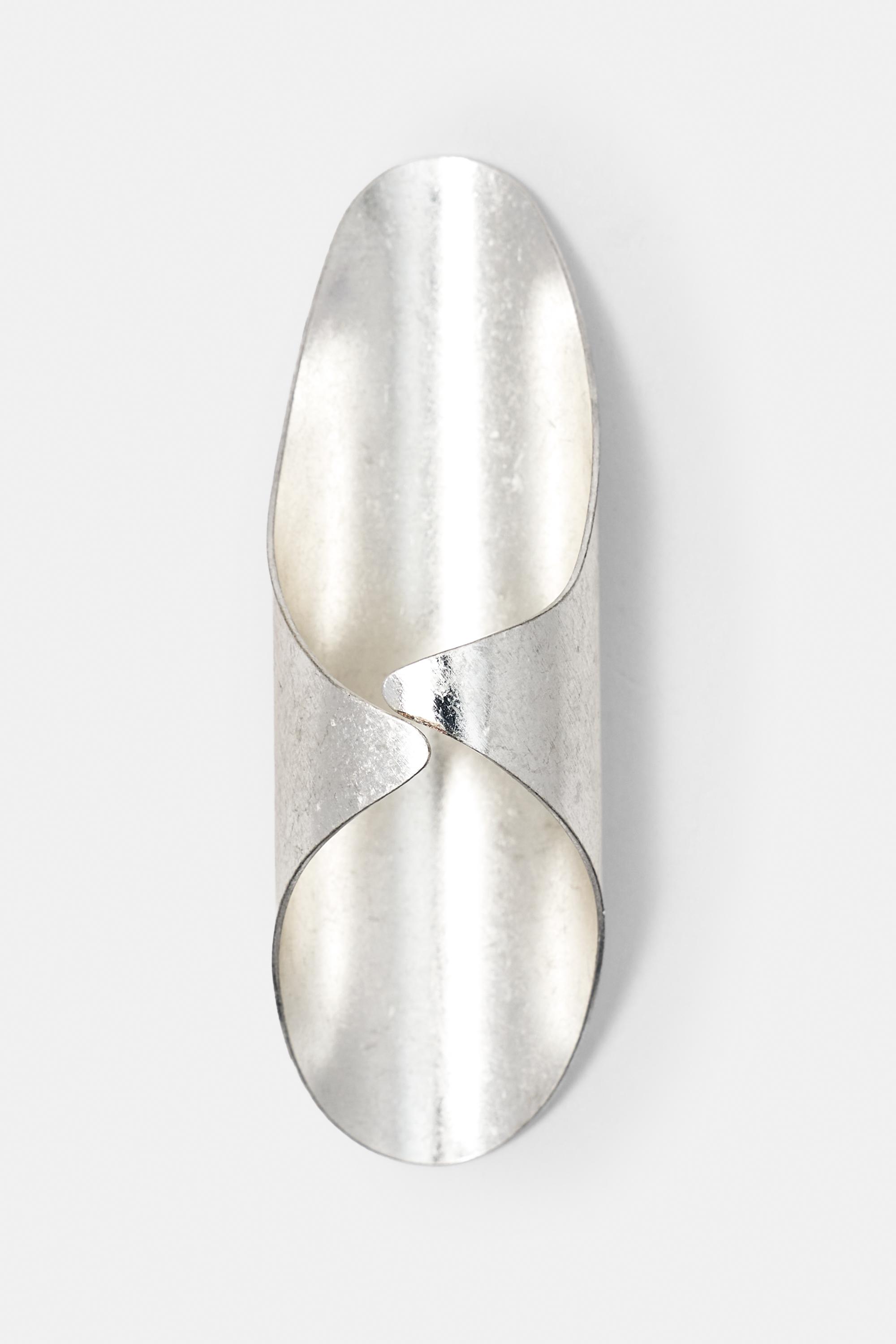 Pack of 2 hammered rings — Silver