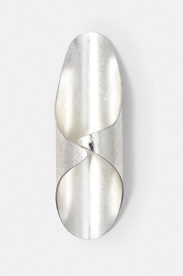 Pack of 2 hammered rings — Silver 5
