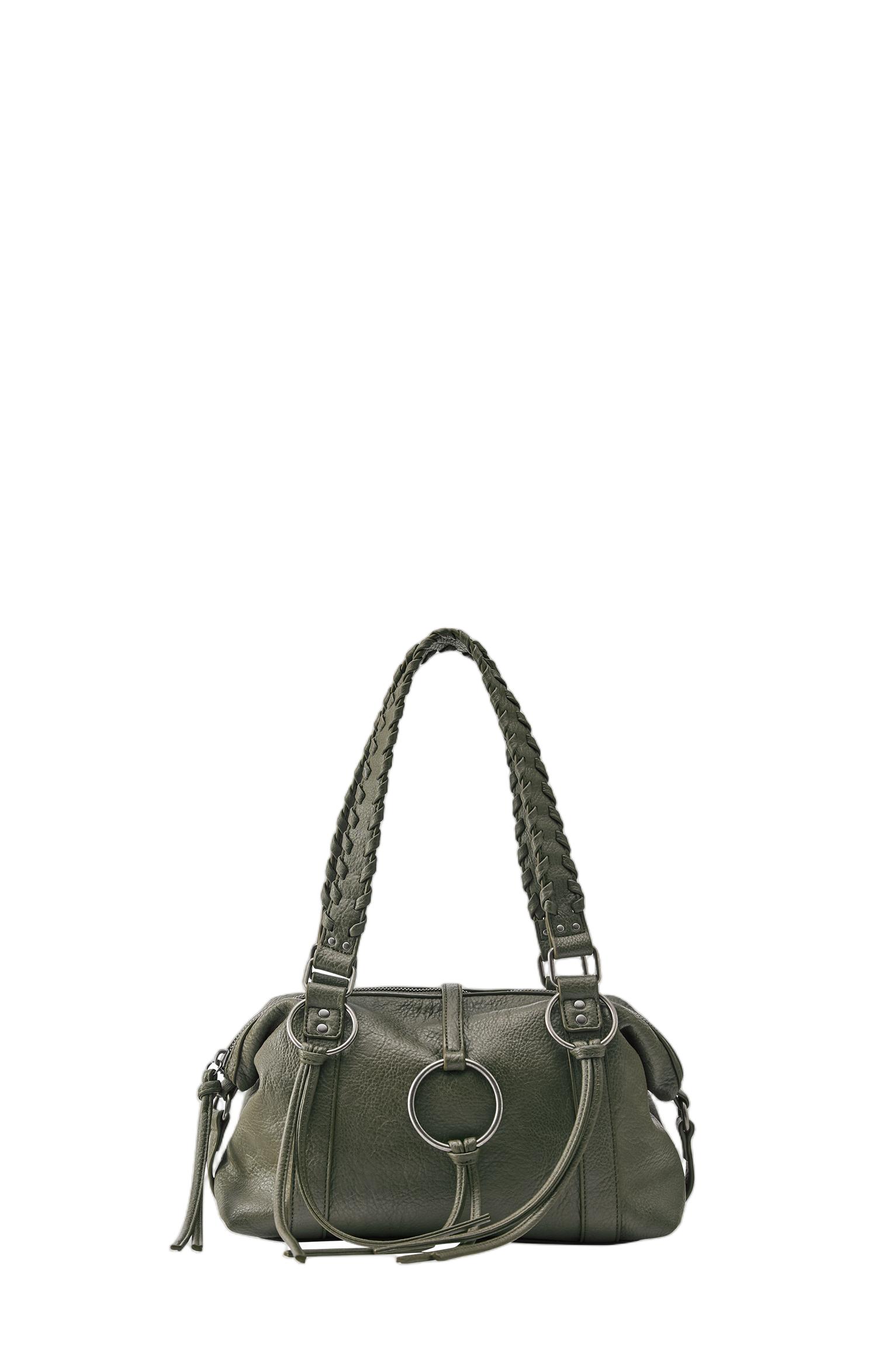 Ring detail shoulder bag — Khaki
