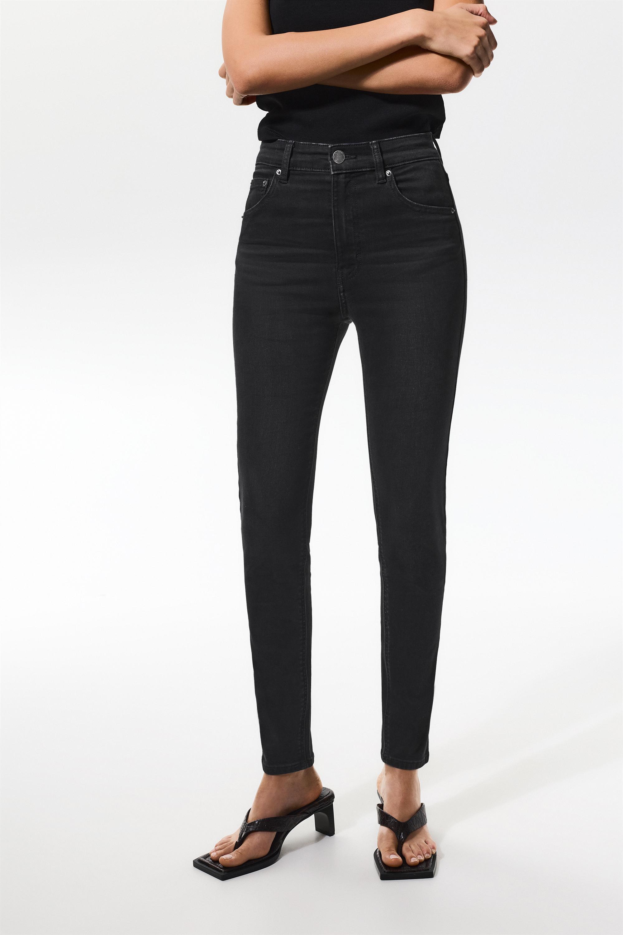 High-waist skinny jeans — Black