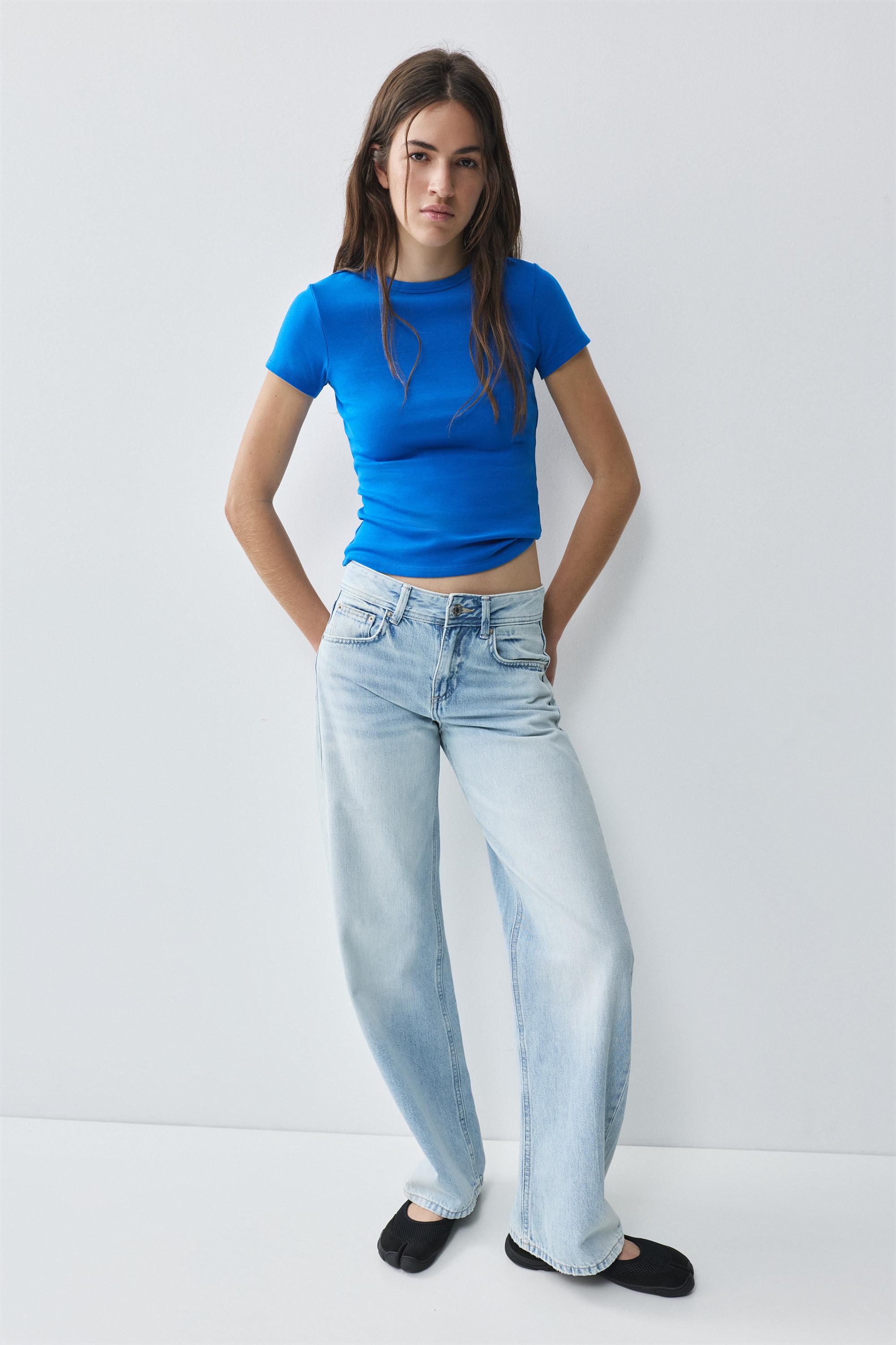 Fitted short sleeve T-shirt — Blue