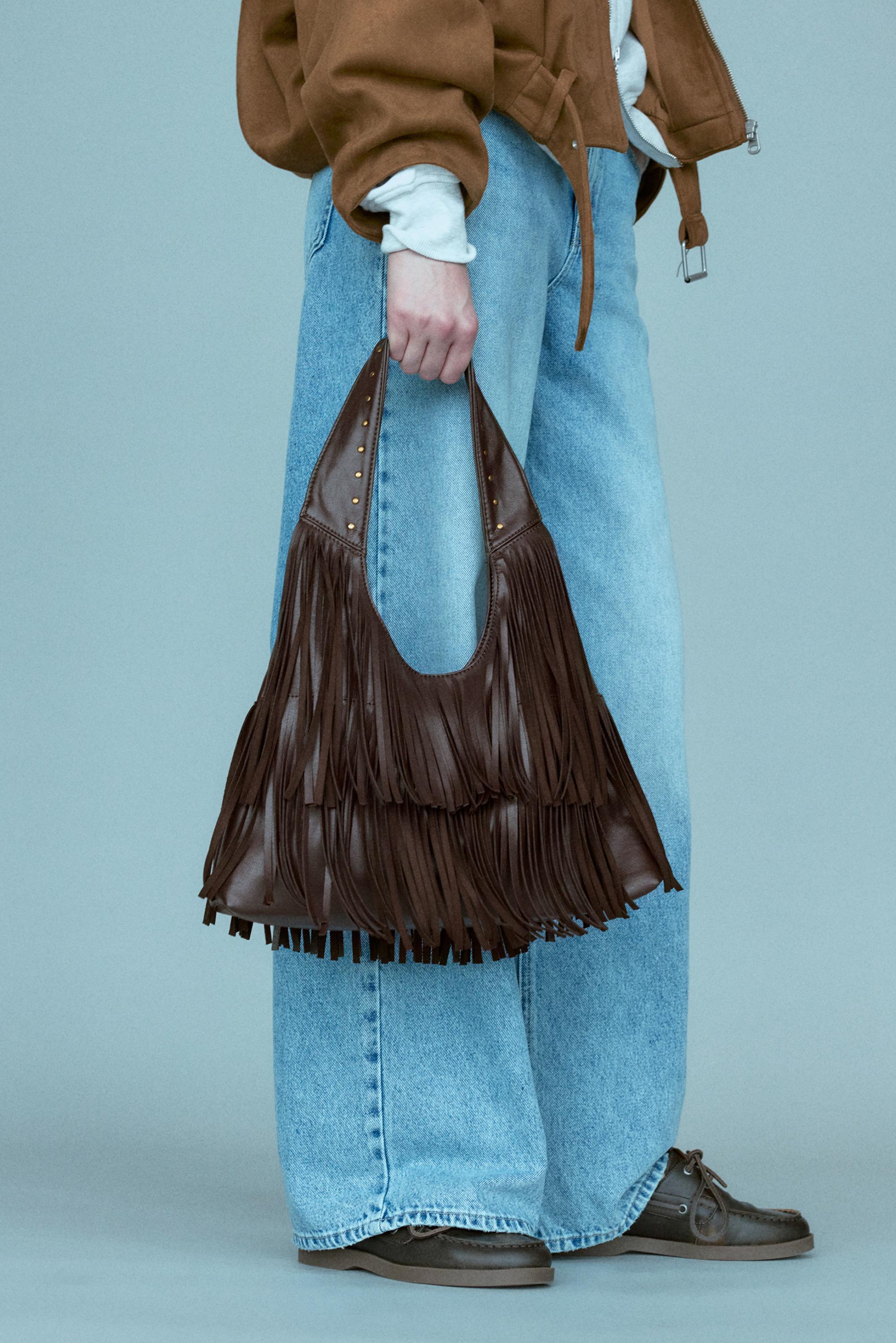 Püsküllü shopper çanta - Görsel 22