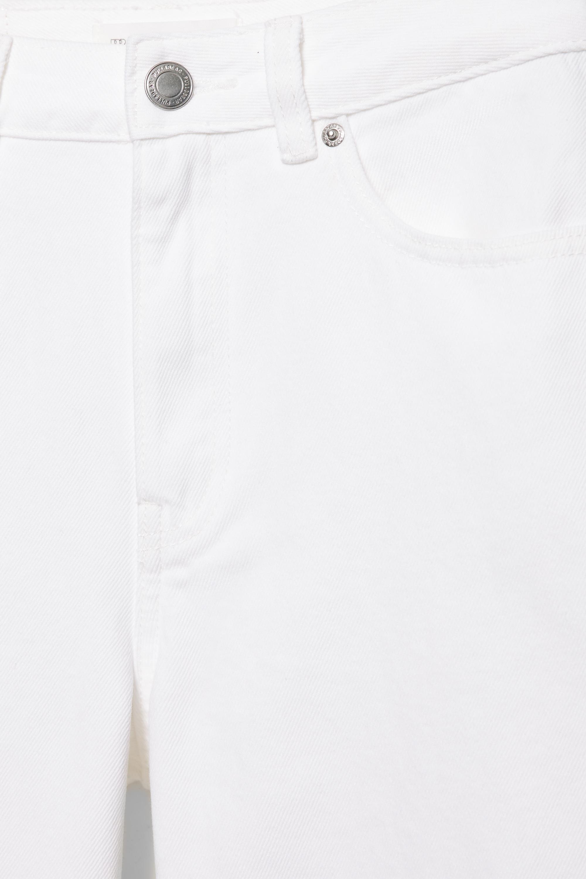 High-waist wide-leg jeans — White-t