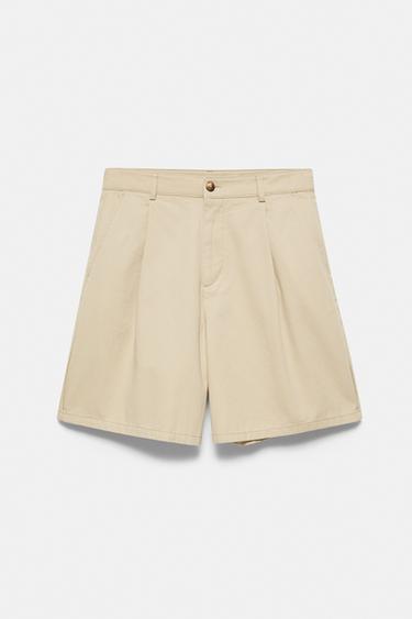 Darted Bermuda shorts — Beige 8