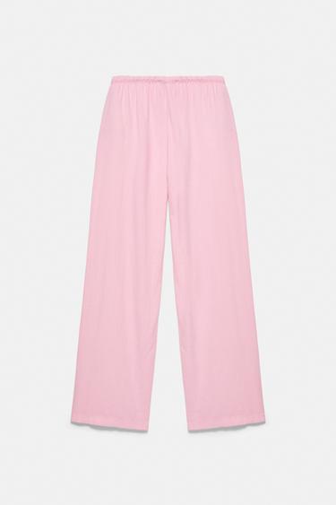 Linen blend joggers — Pink 6