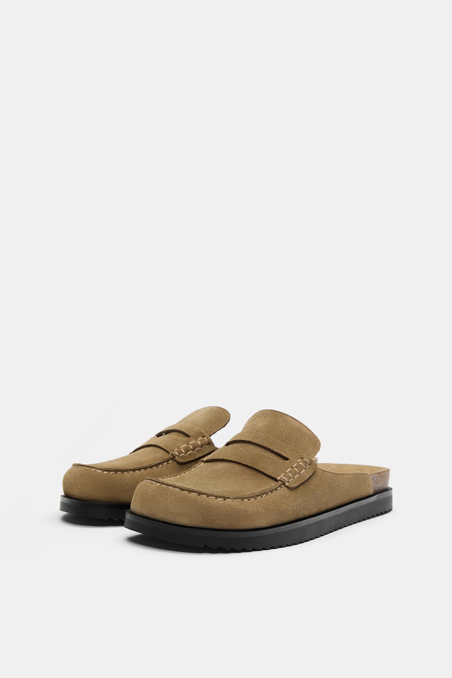 Leather clogs — Sand