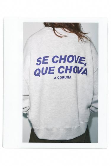 A Coruña graphic sweatshirt — Grey marl 2