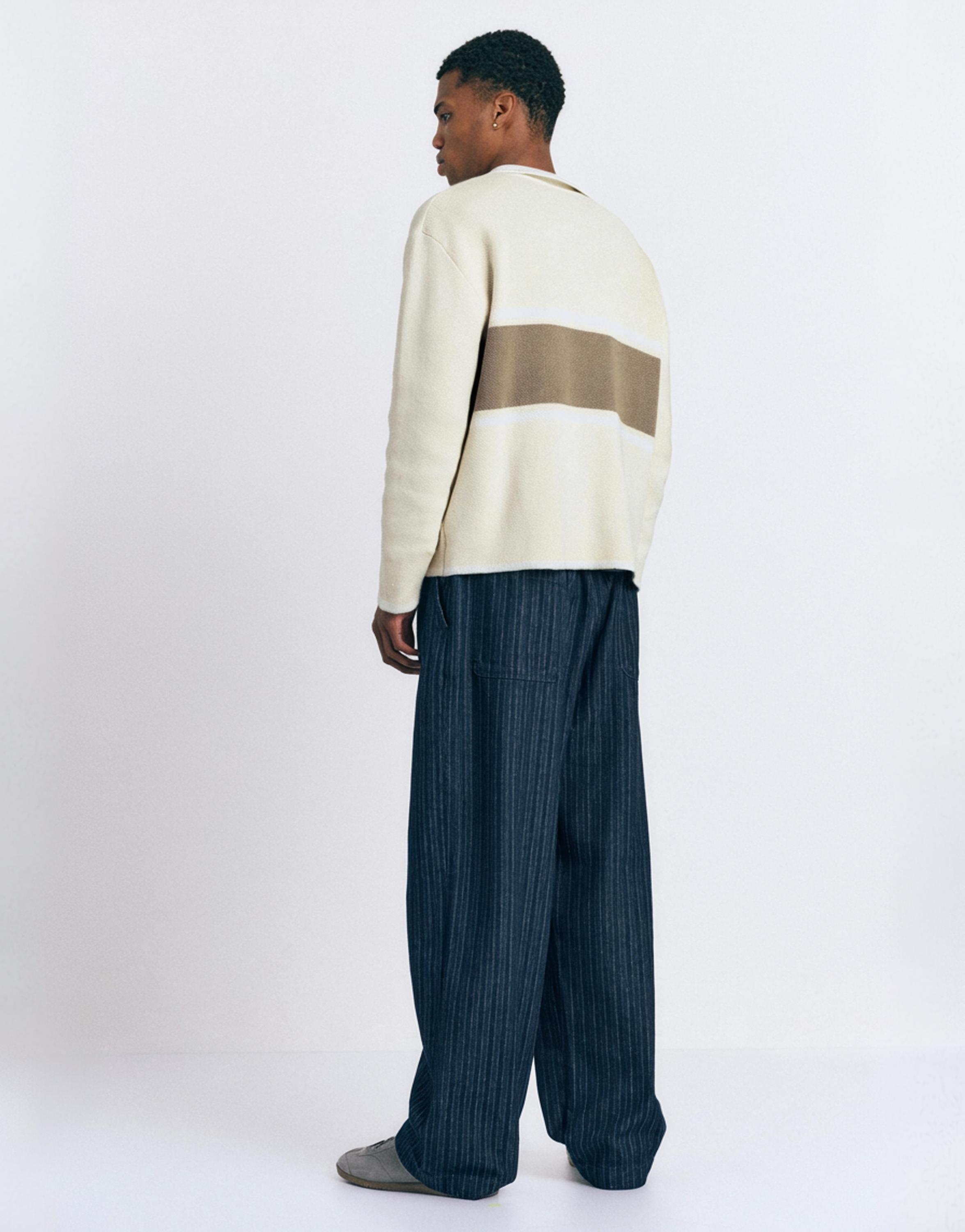 Fermuar detaylı örme polo - Görsel 12