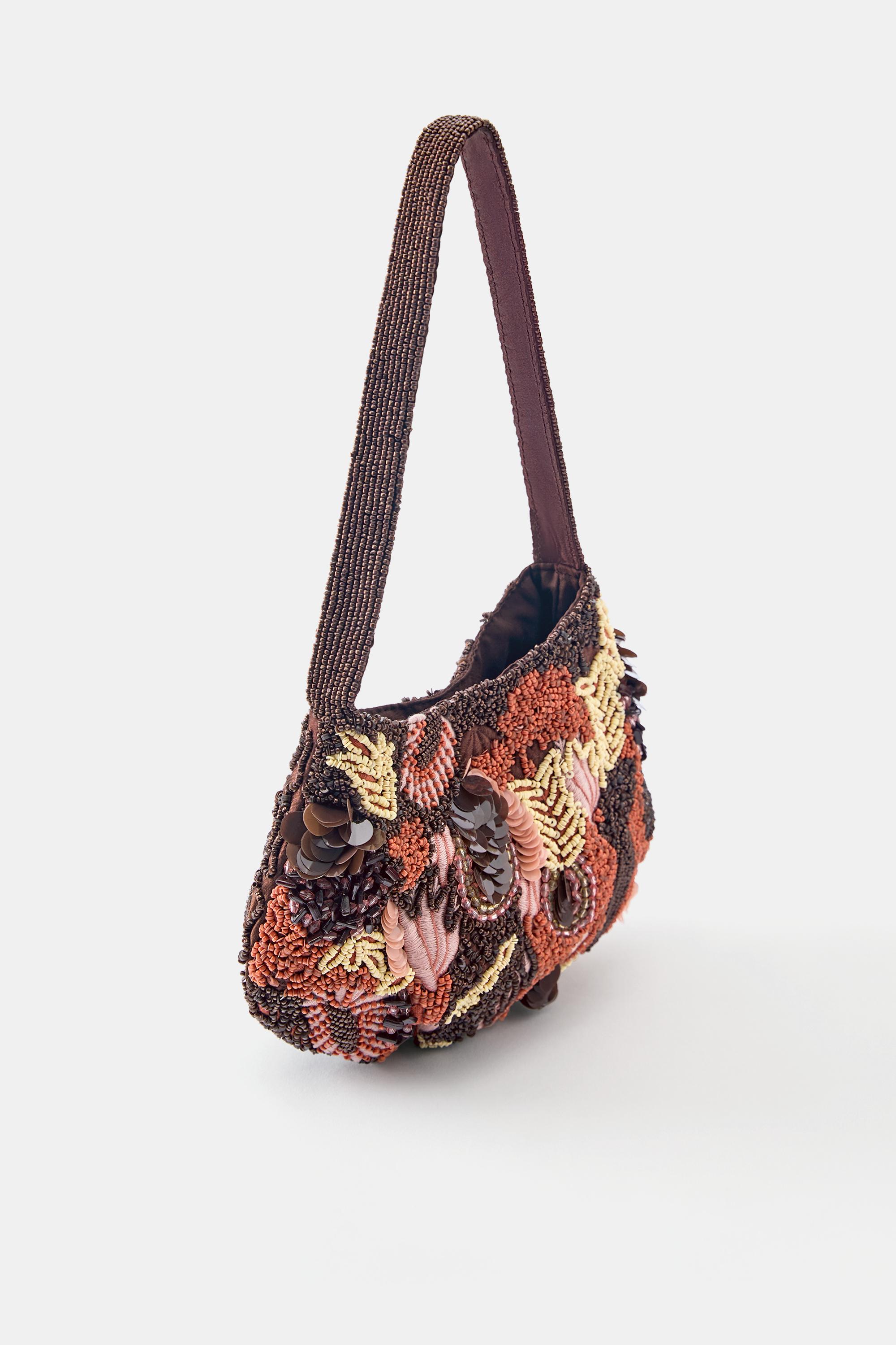 Beaded shoulder bag — Orange