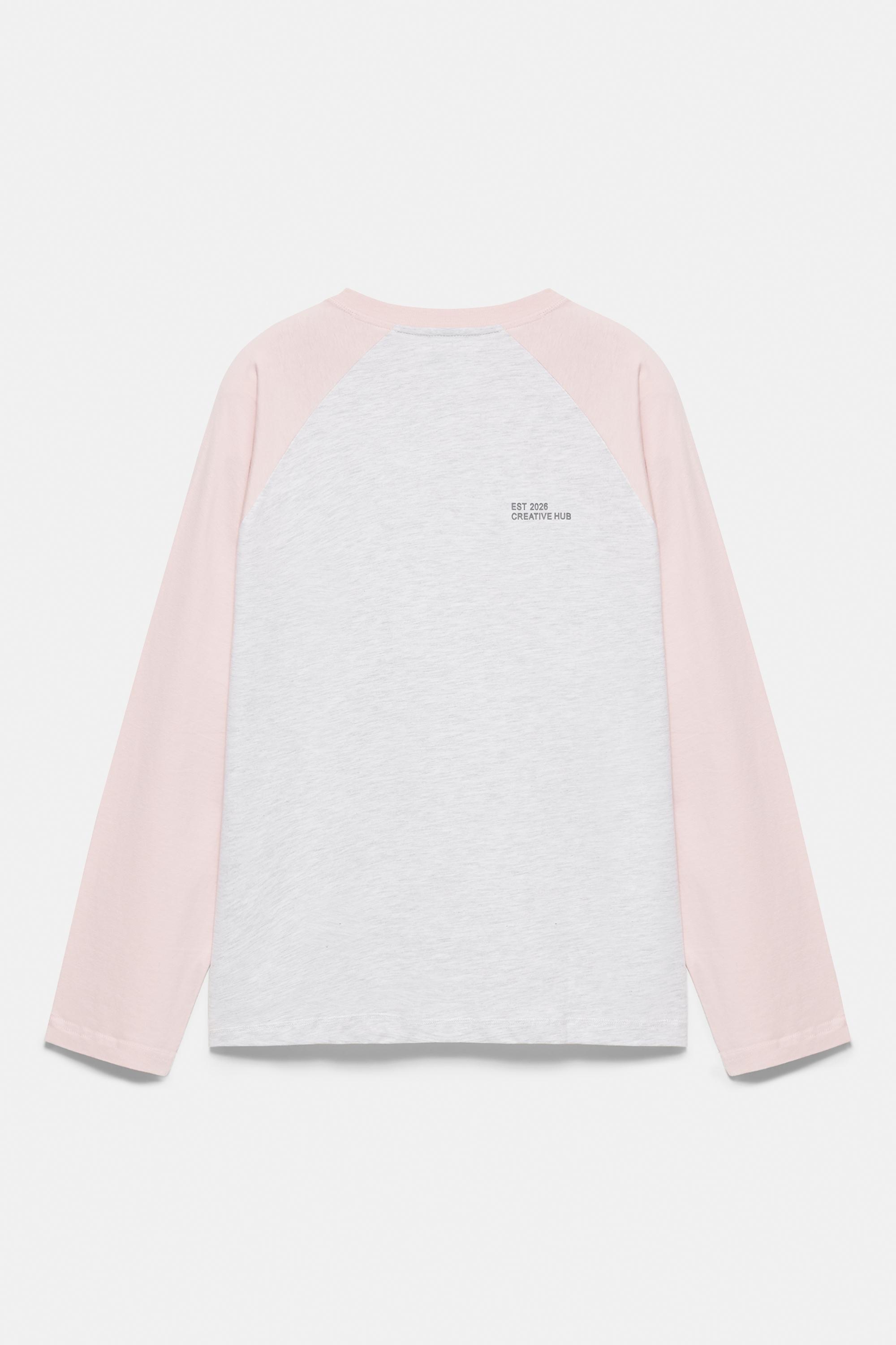 Raglan sleeve T-shirt — Pink