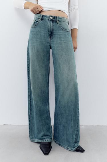 Low-rise baggy jeans — Green blue 3