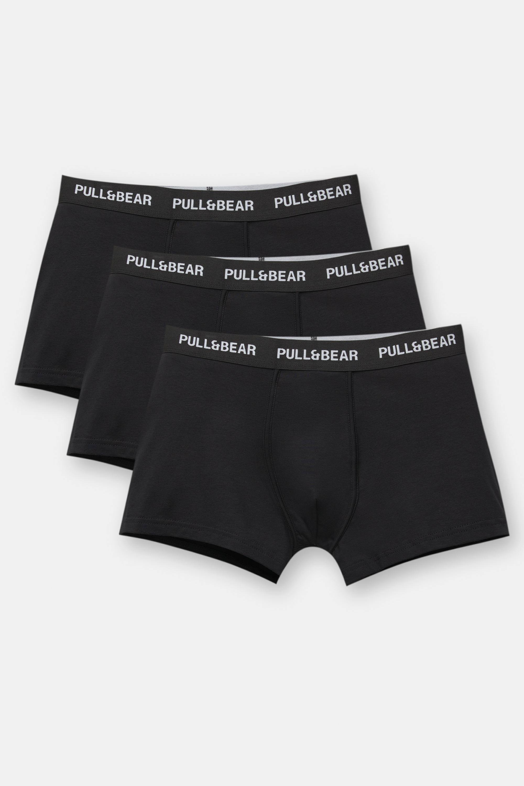 3er-Pack Schwarze Boxershorts Mit Kleinem Logo