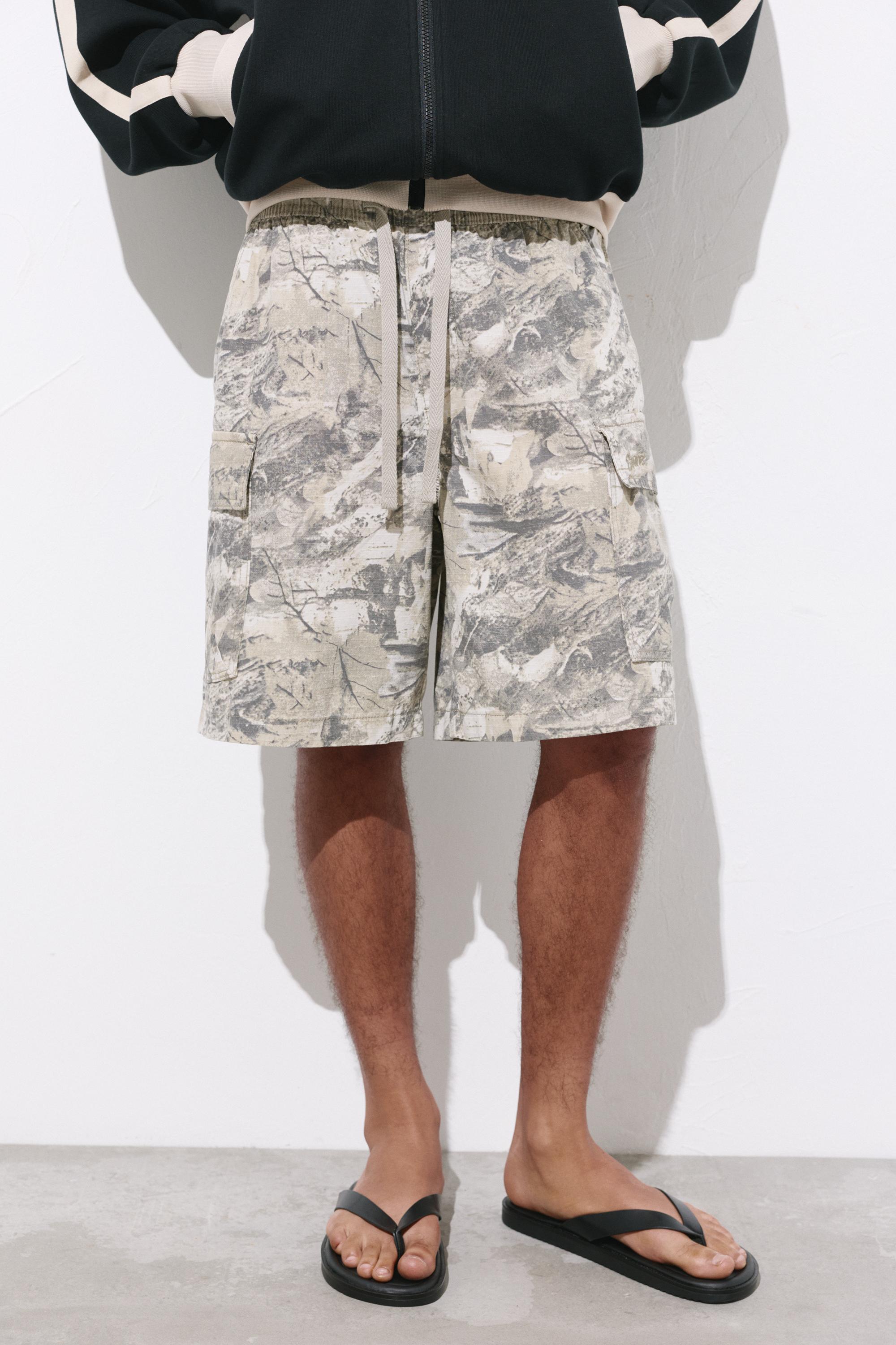 Ripstop cargo Bermuda shorts — Sand/Khaki