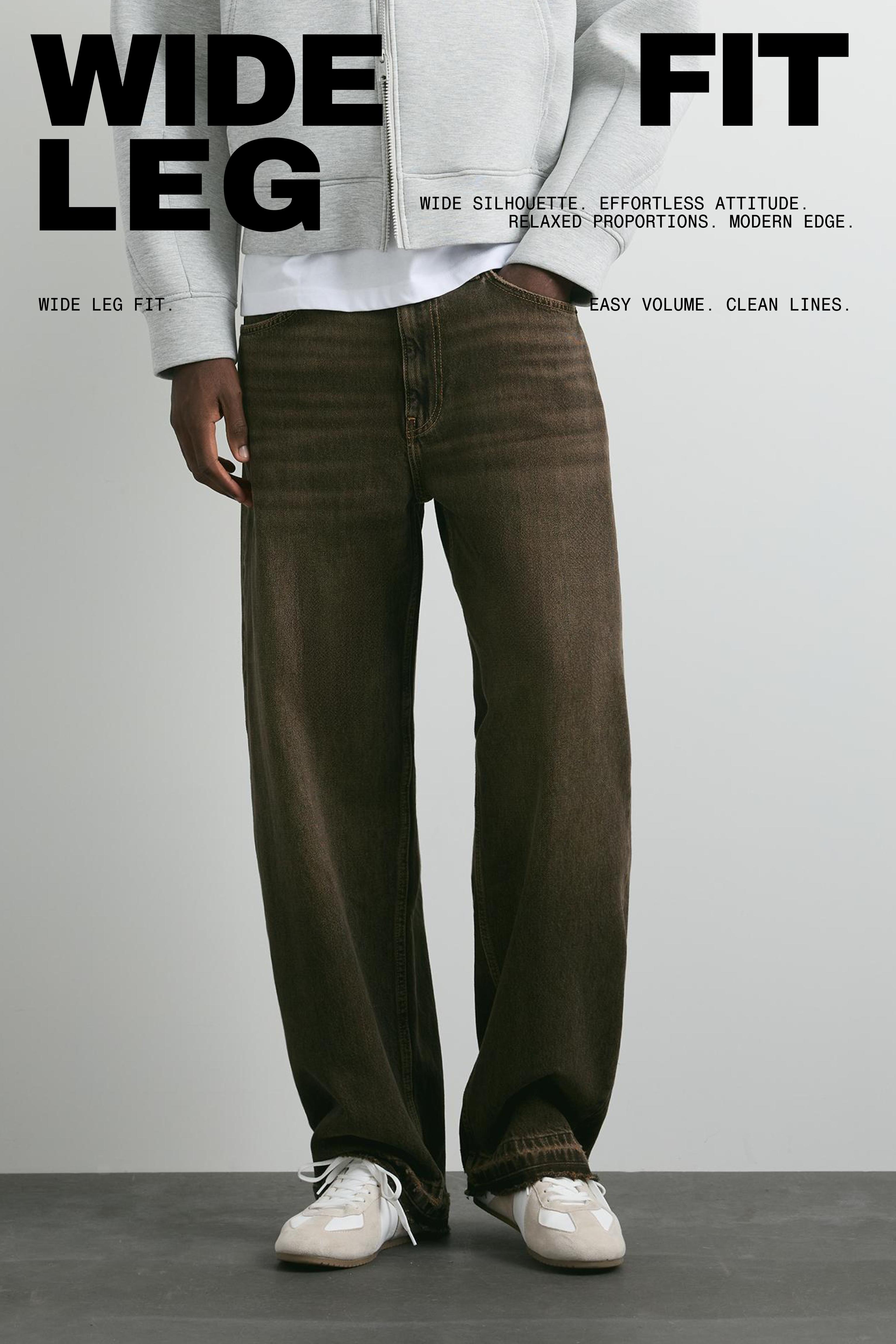 Wide-leg jeans — Brown