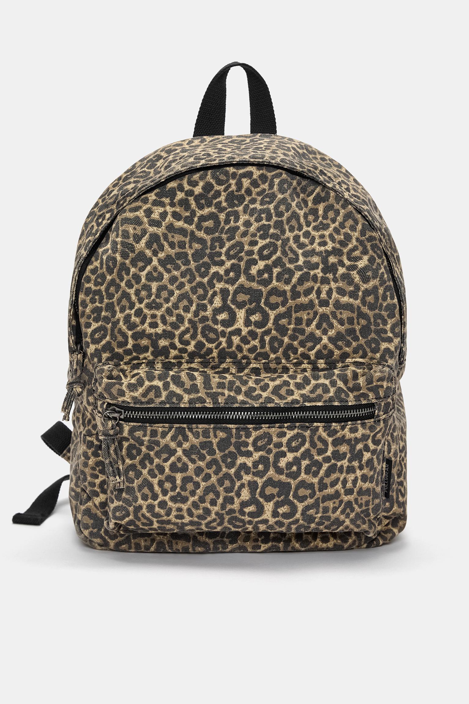 Canvas-Rucksack Mit Leopardenmuster