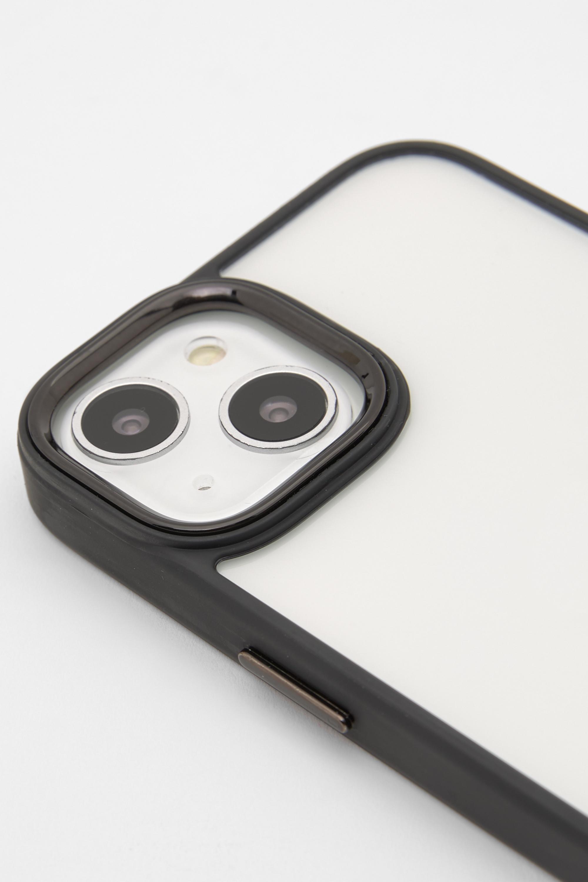 Transparent iPhone case with contrast — Black