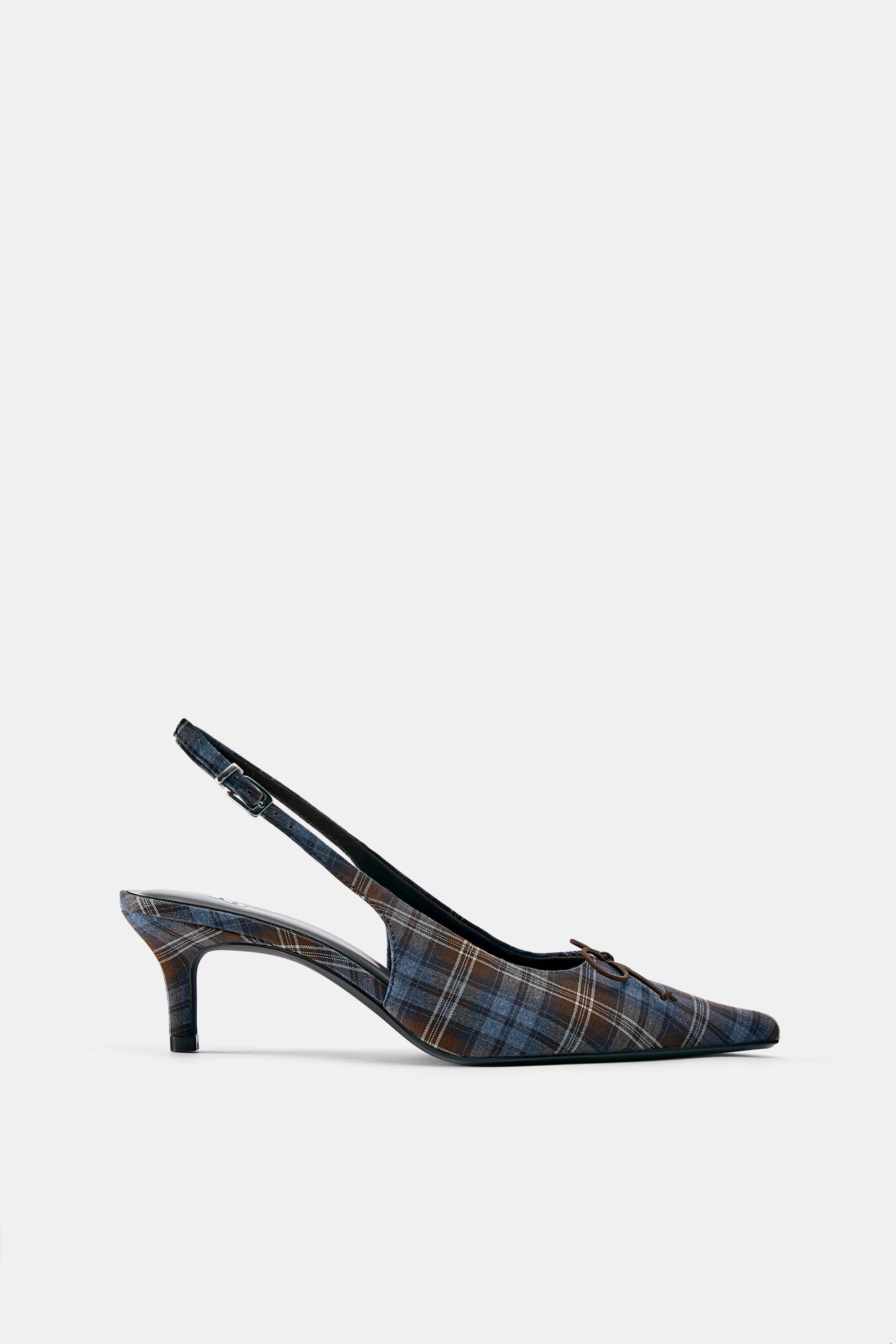 Zapatos tacón cuadros