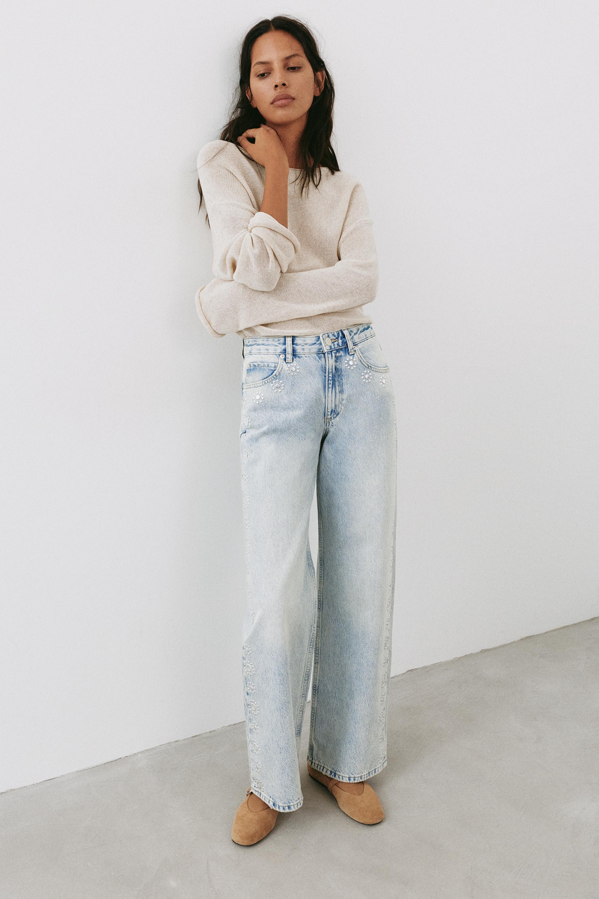 Jeans Baggy Con Borchie