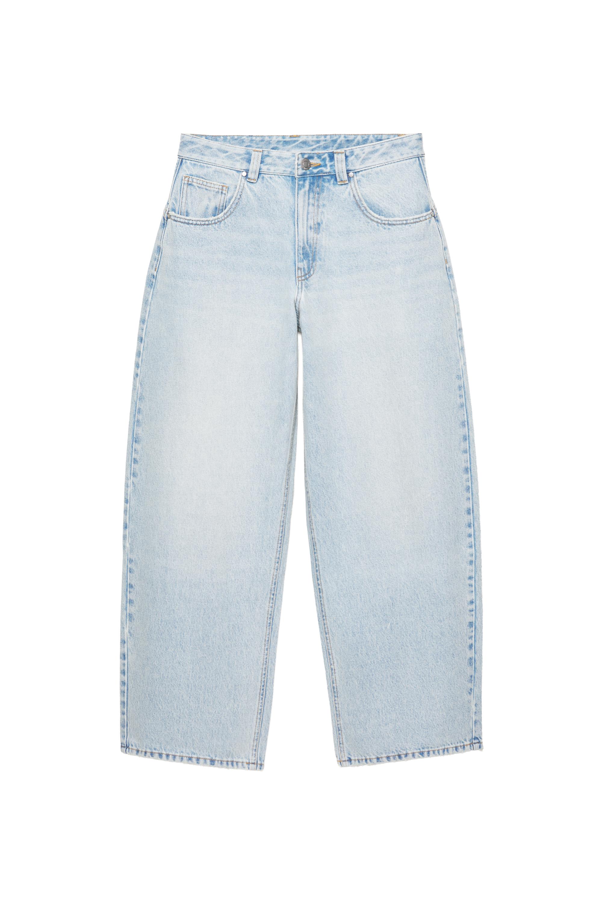 Embroidered barrel jeans