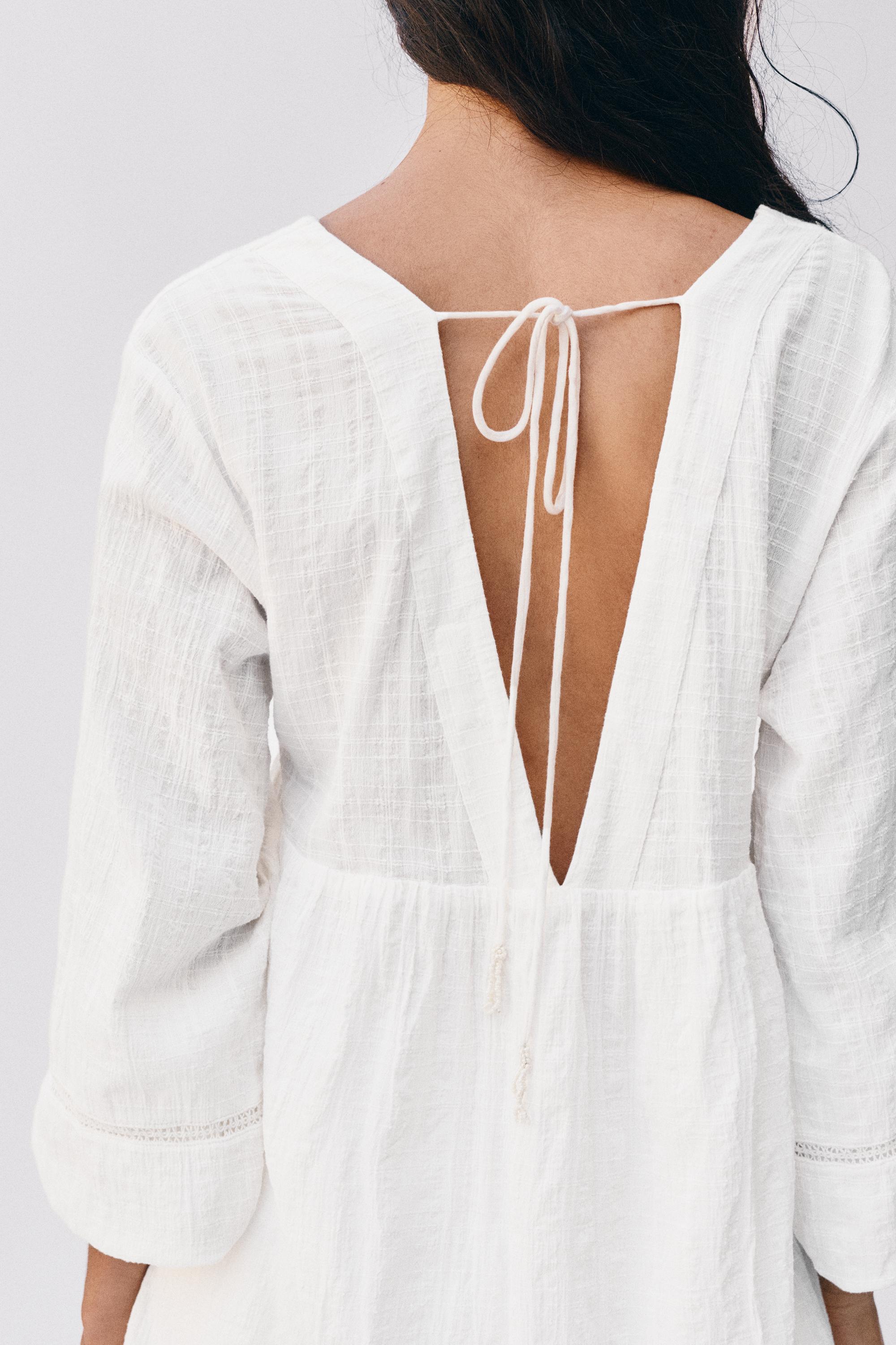 Short white dress — White