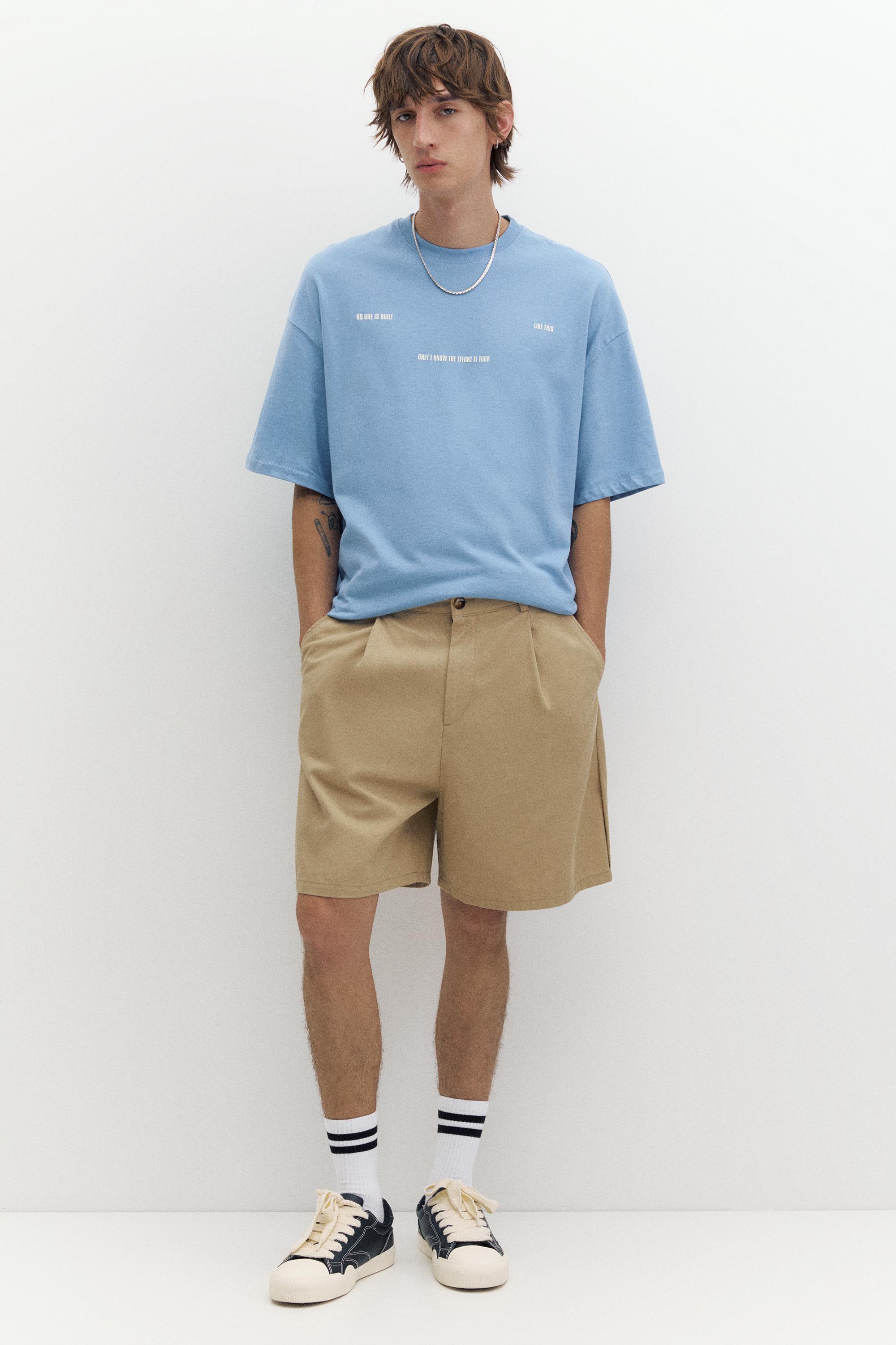 STWD boxy text T-shirt — Sky blue