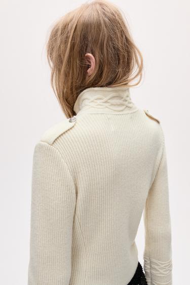 100% Wool Cardigan Oscar Ouyang — Ecru 6