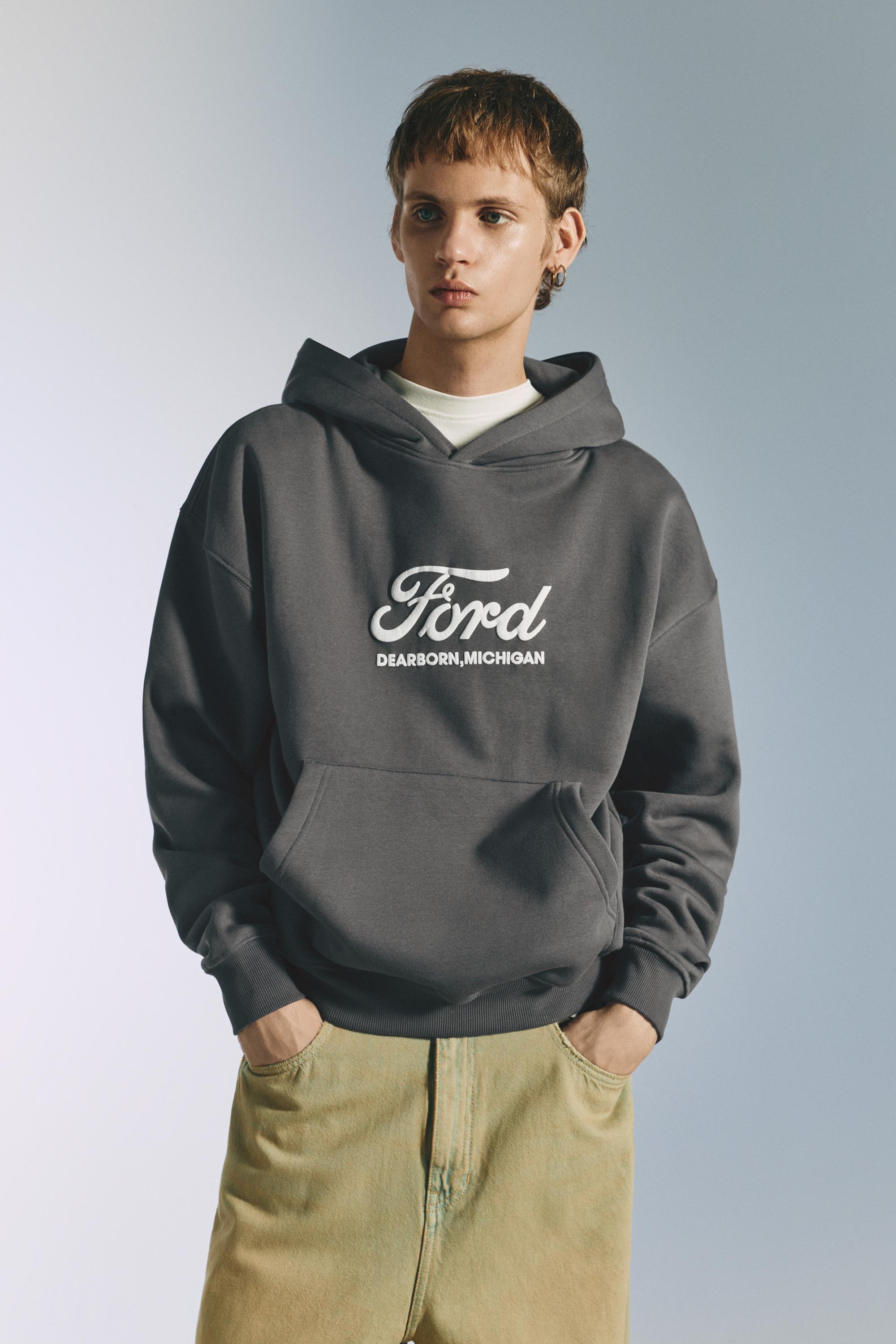 Kapüşonlu Ford sweatshirt - Görsel 2