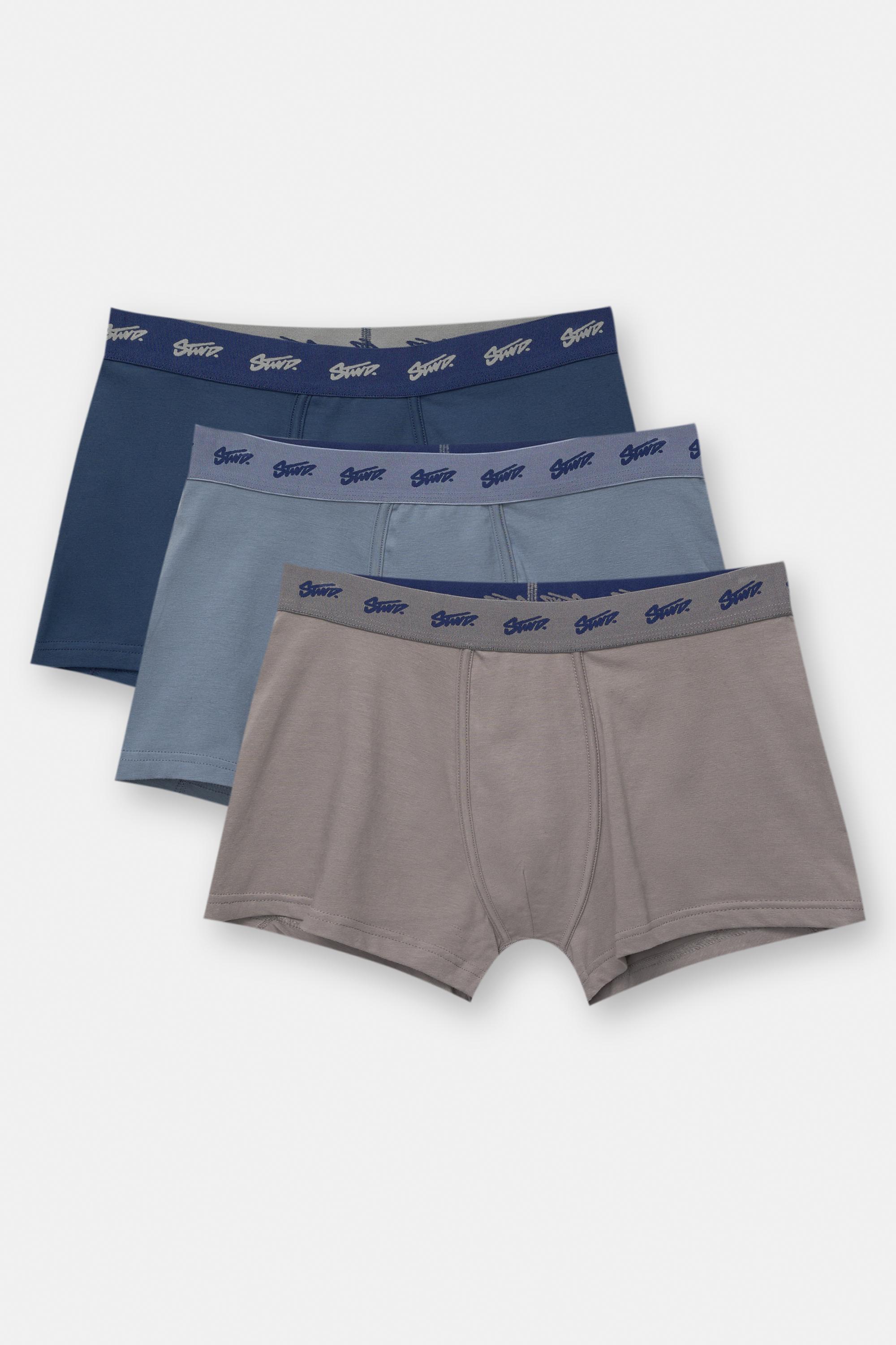 3er-Pack Boxershorts Mit Blauem Stwd-Logo