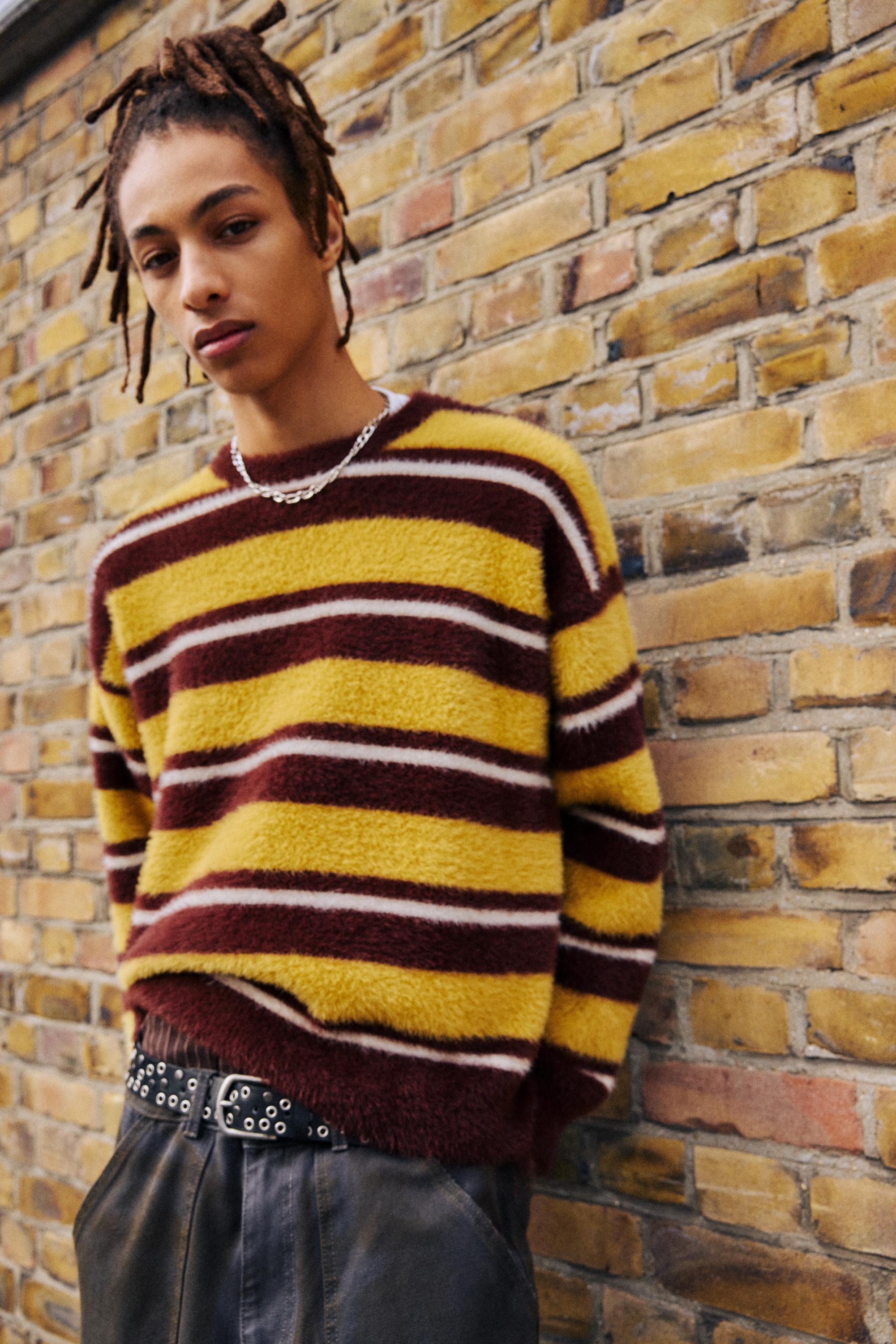 Pull En Maille À Rayures Pull En Maille À Rayures