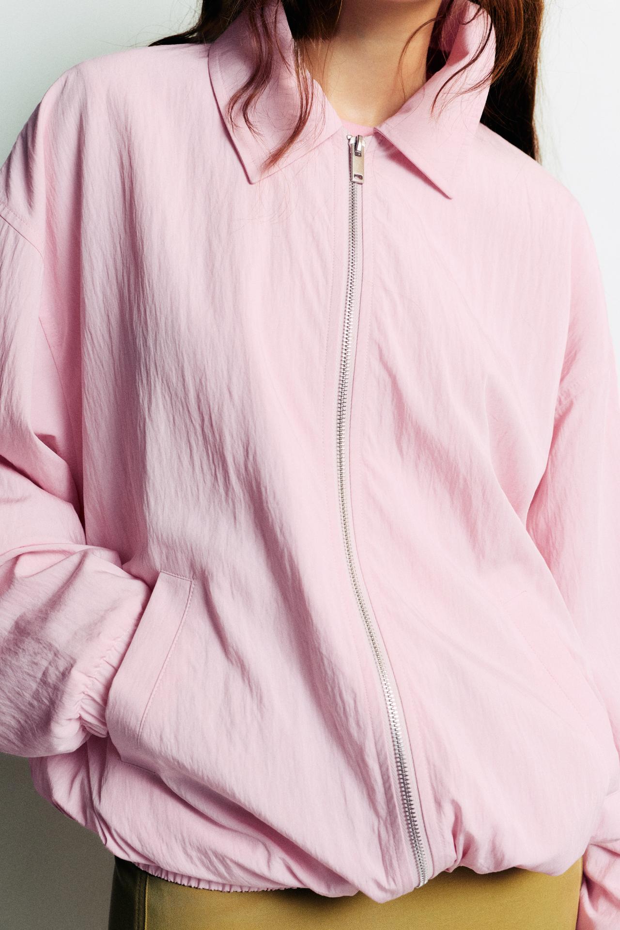 Fluid oversize jacket — Rose pink