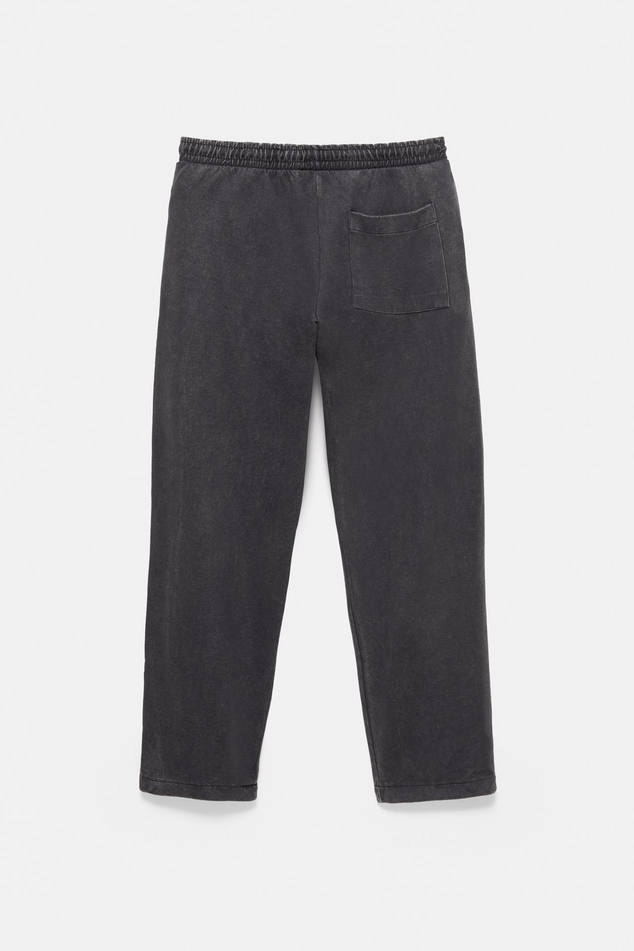 Washed-effect jogger trousers — Black