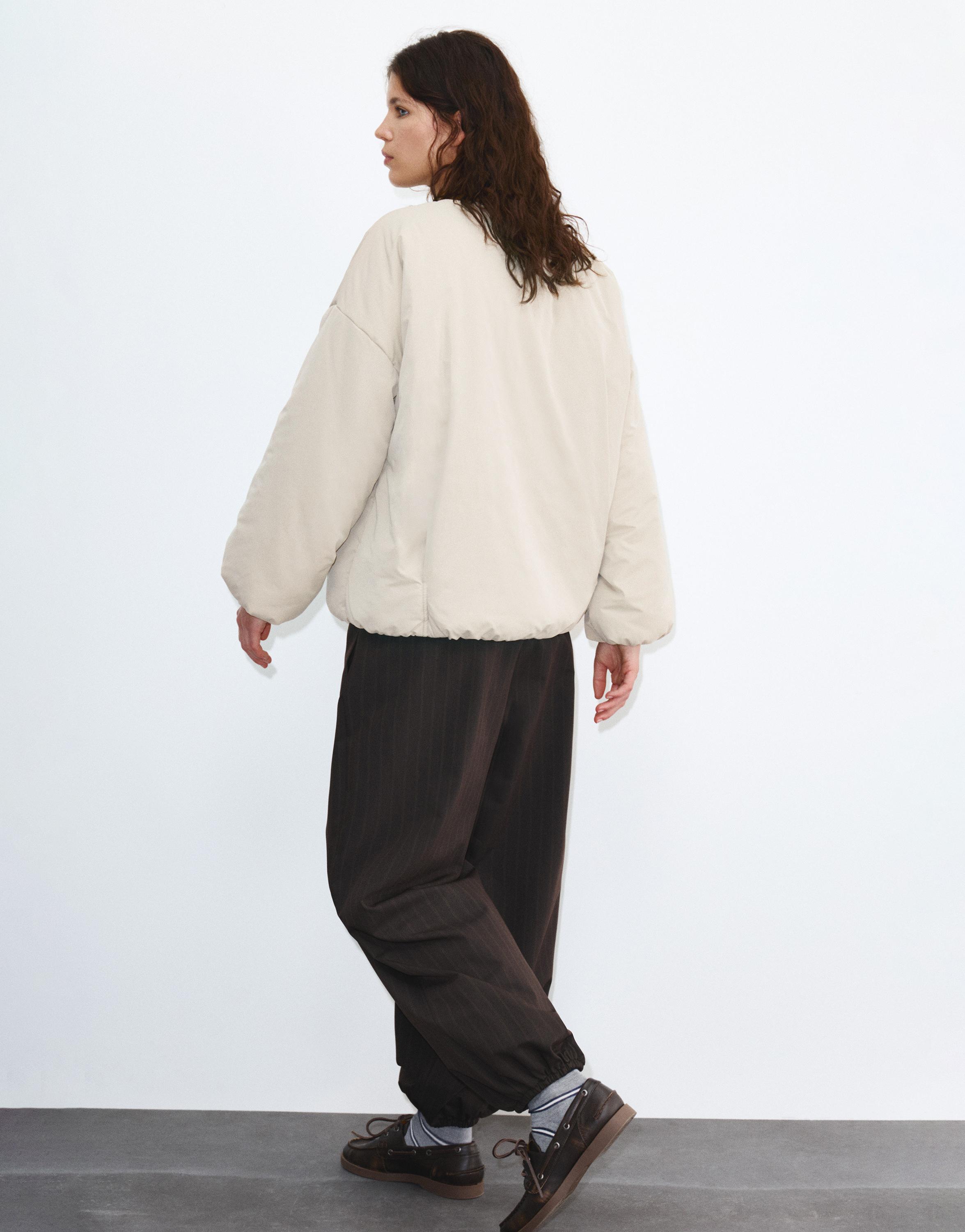 Çıtçıt düğmeli şişme mont - Görsel 11