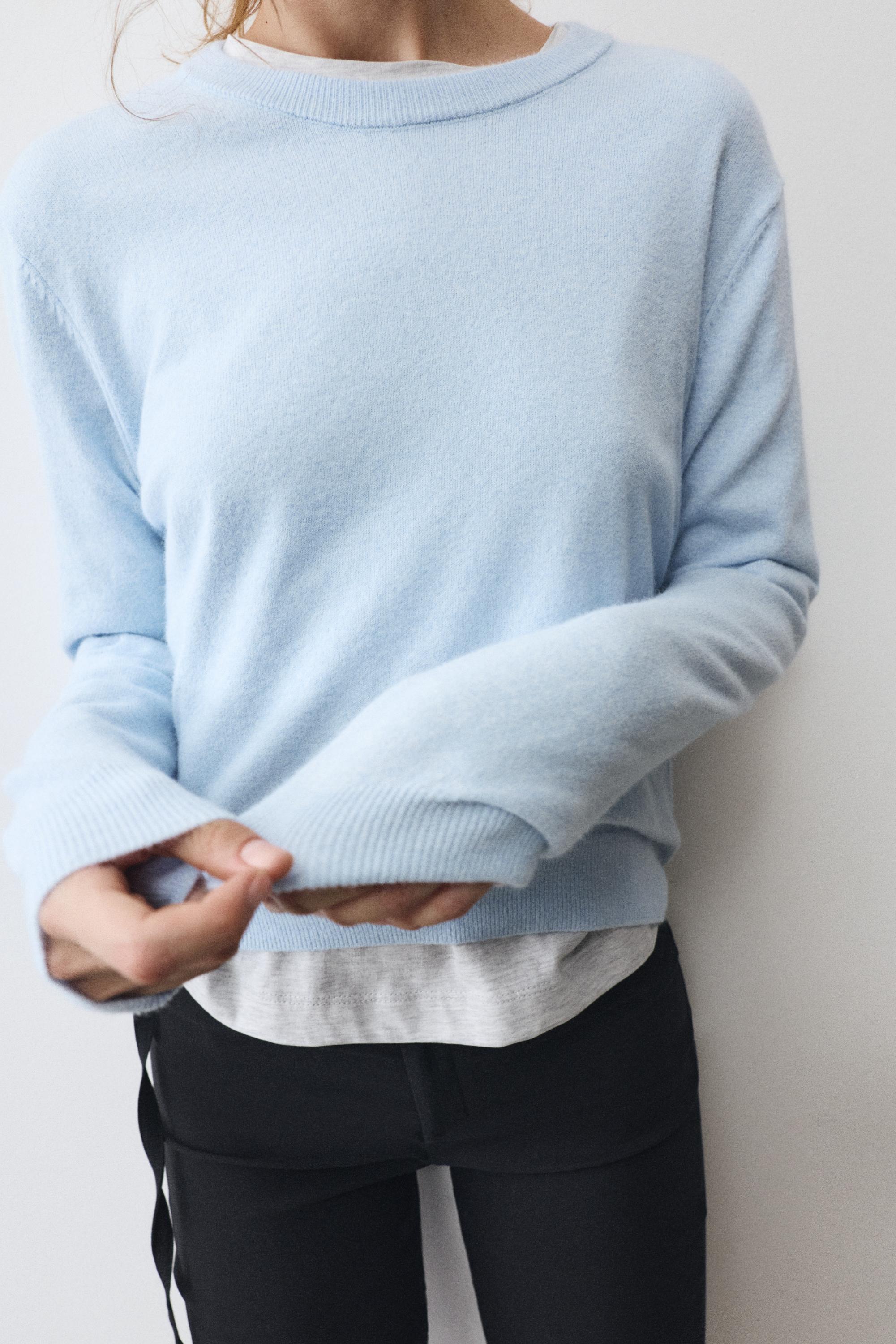 Soft knit jumper — Pale sky blue
