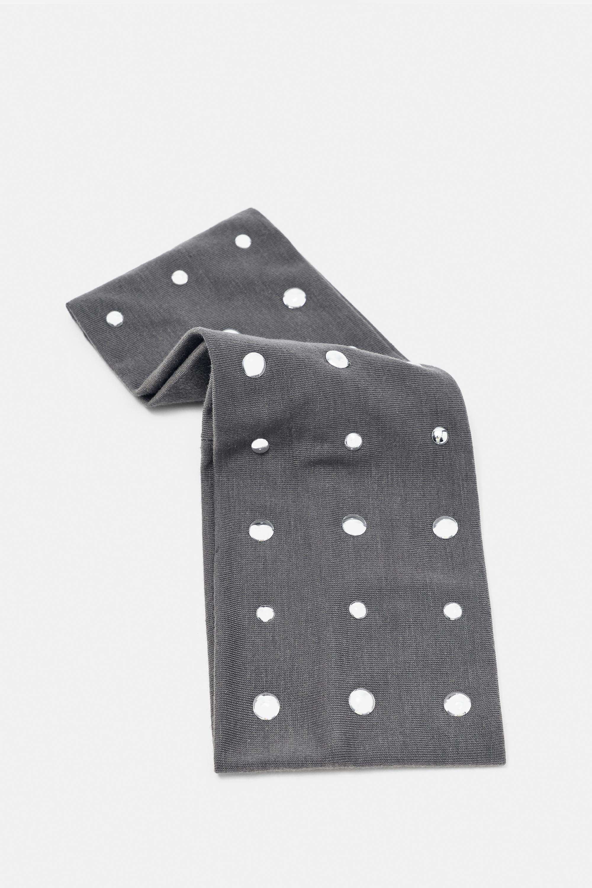 Studded stretch headband — Grey