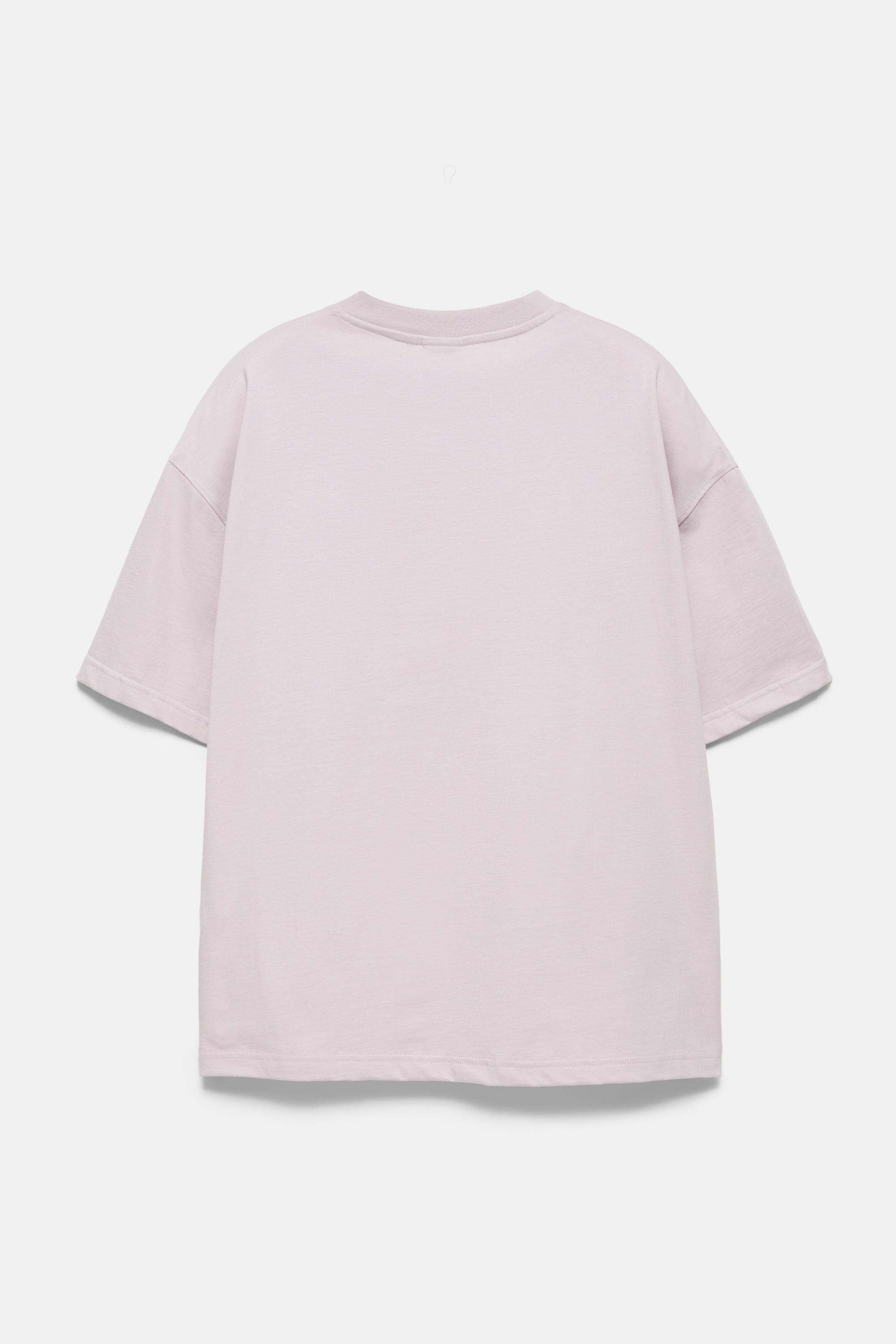 Boxy-fit graphic T-shirt — Lilac