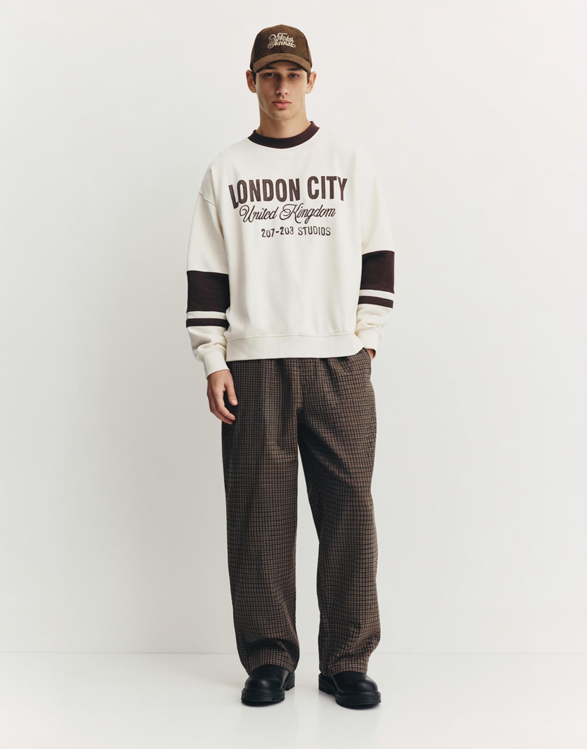 London City grafik sweatshirt - Görsel 14