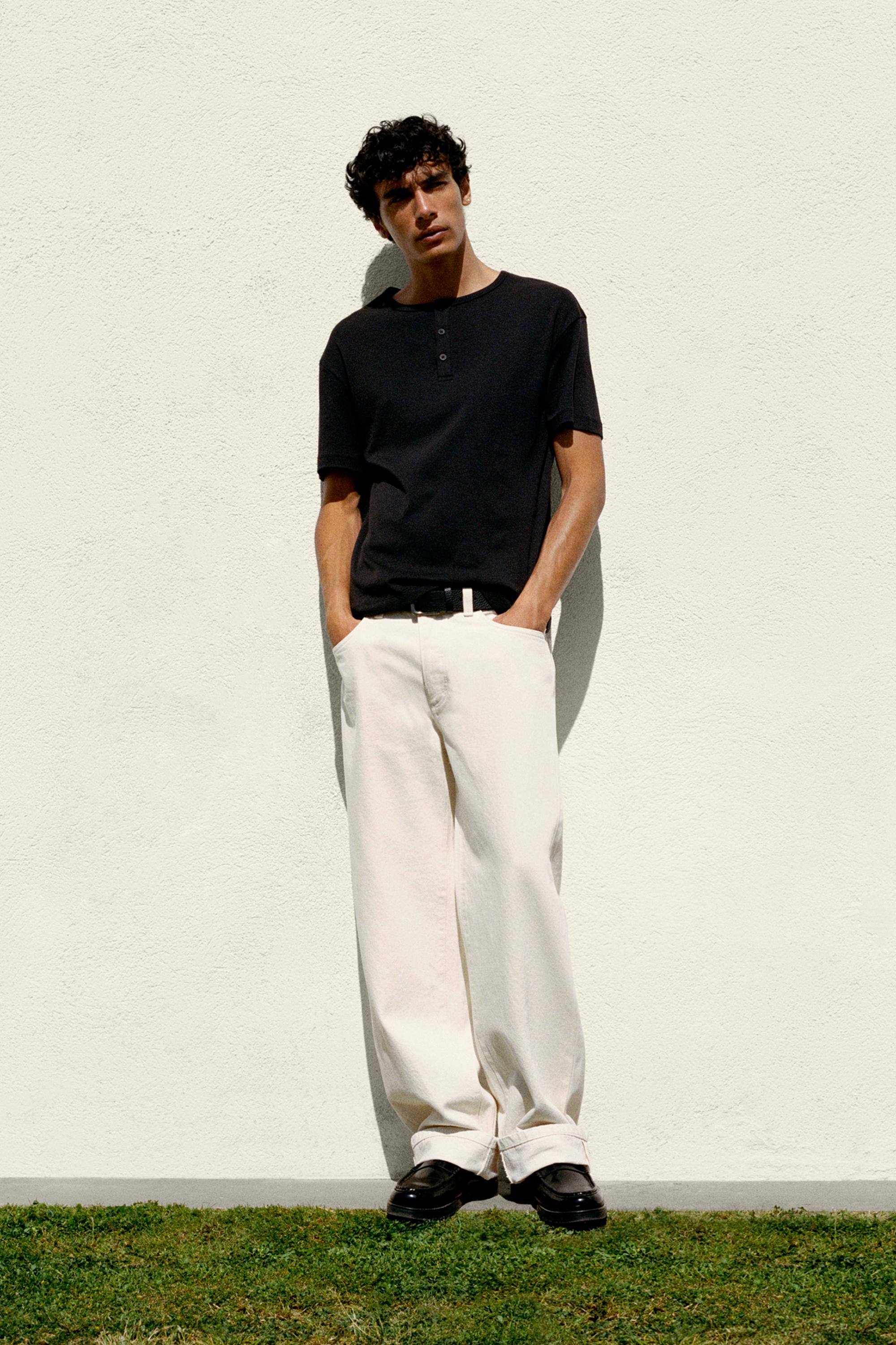 Basic Henley T-shirt — Black