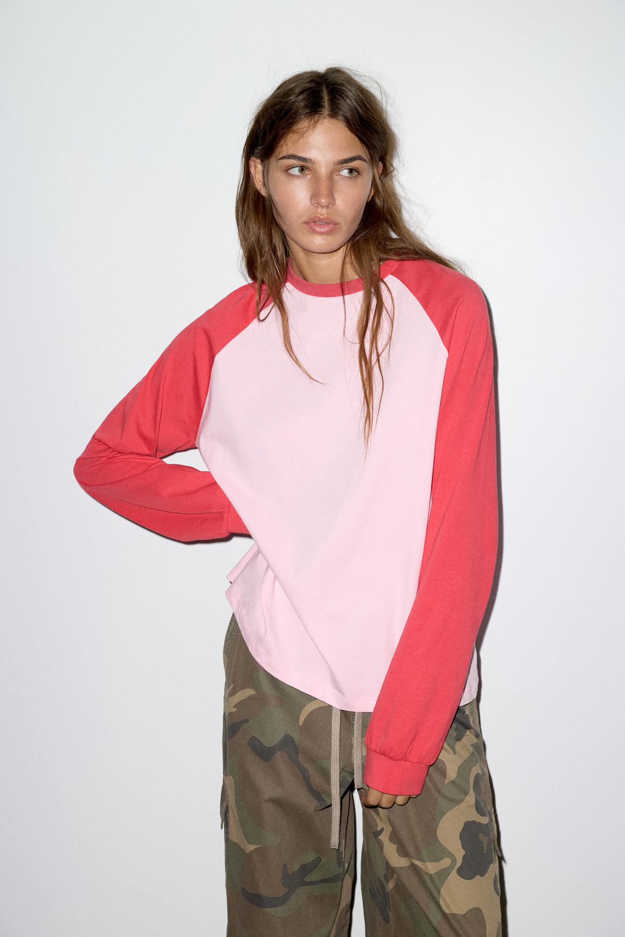Oversize raglan sleeve T-shirt — Pink