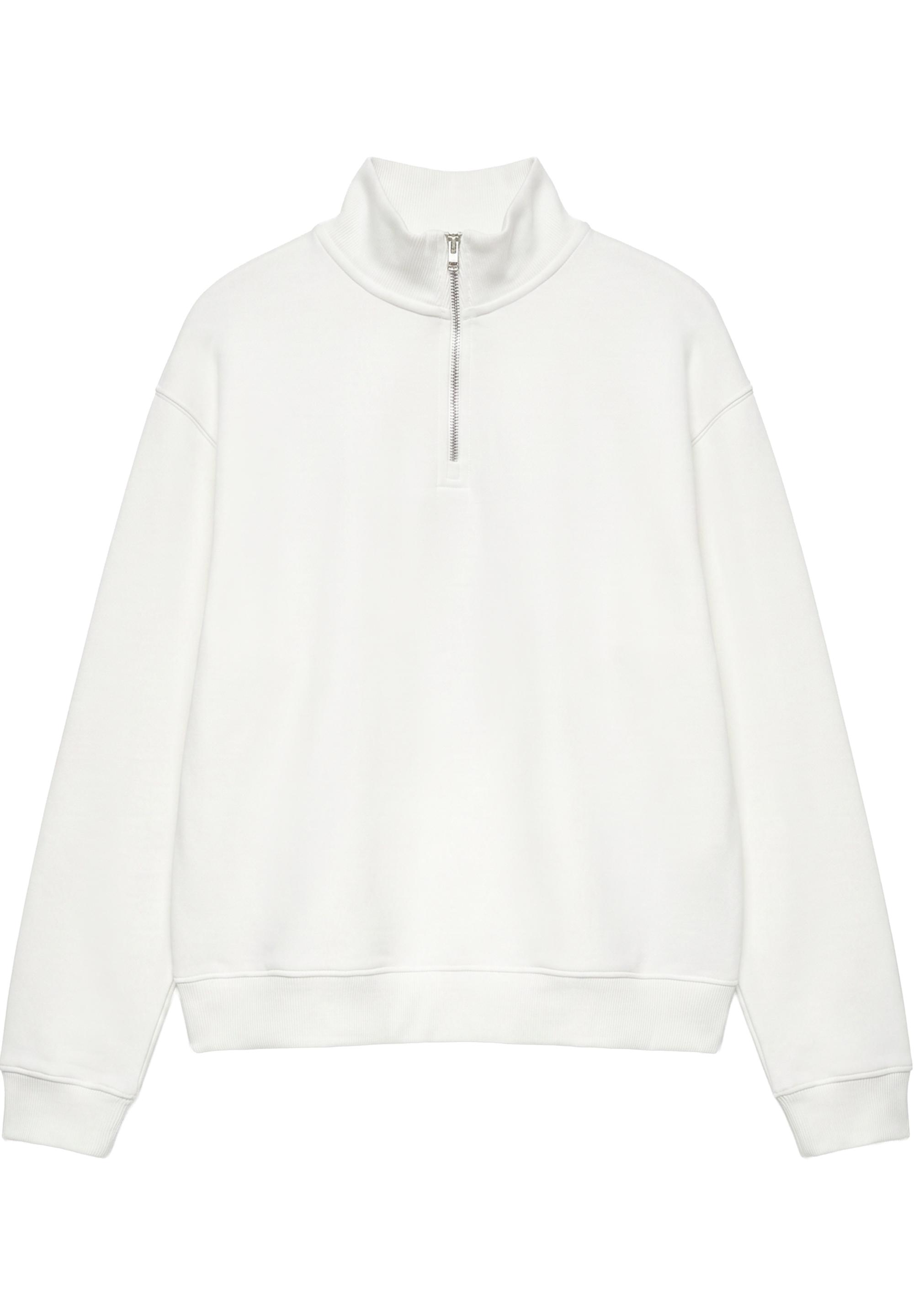 Quarter-zip sweatshirt — Off white (alternate view)