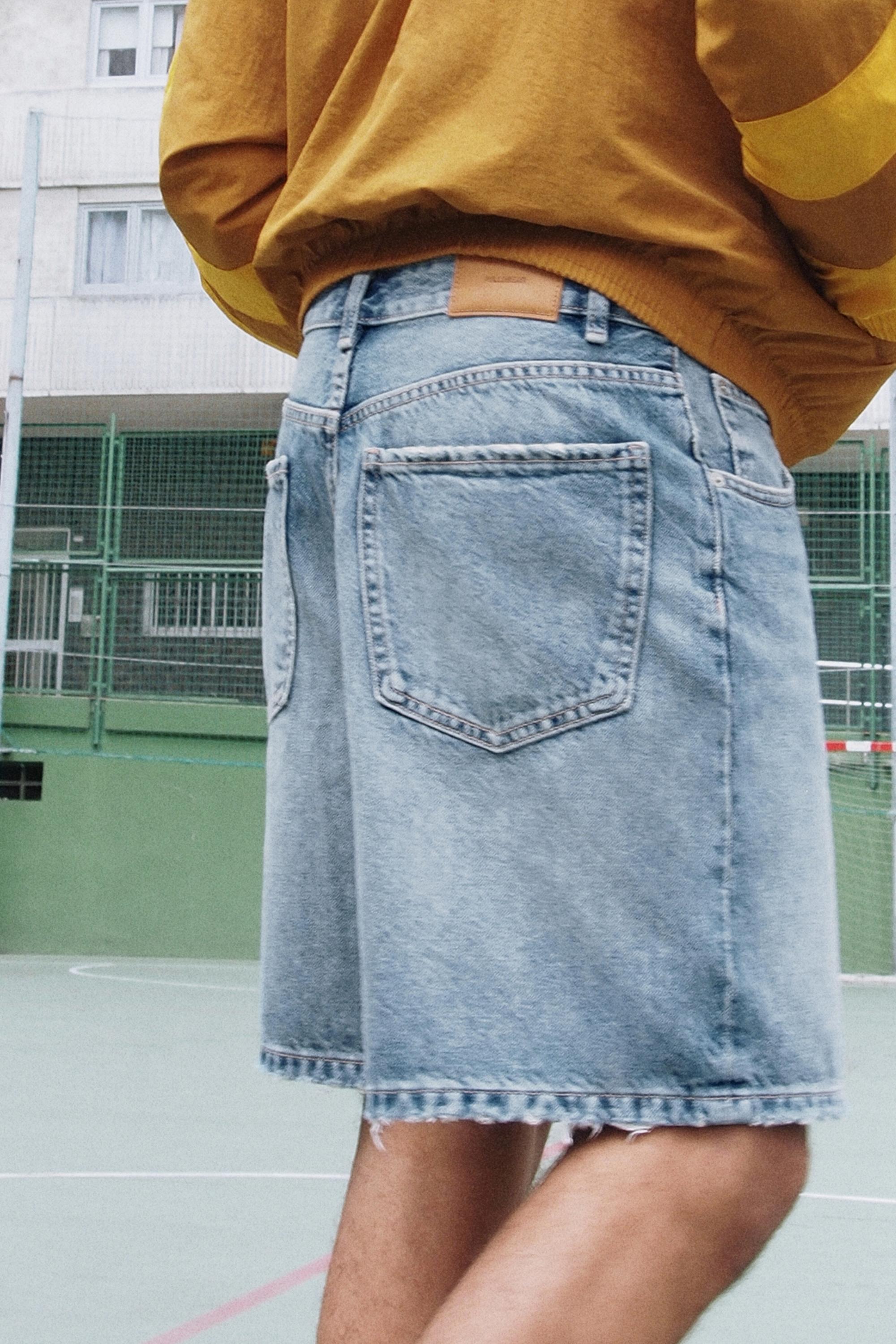 Denim Bermuda shorts — Medium blue