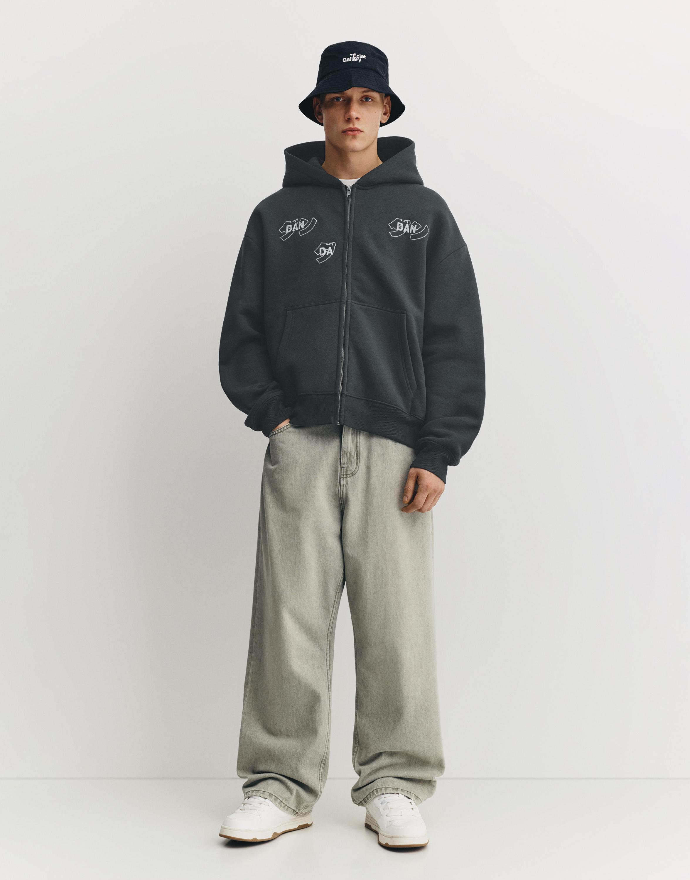 Dan Da Dan fermuarlı kapüşonlu sweatshirt - Görsel 16