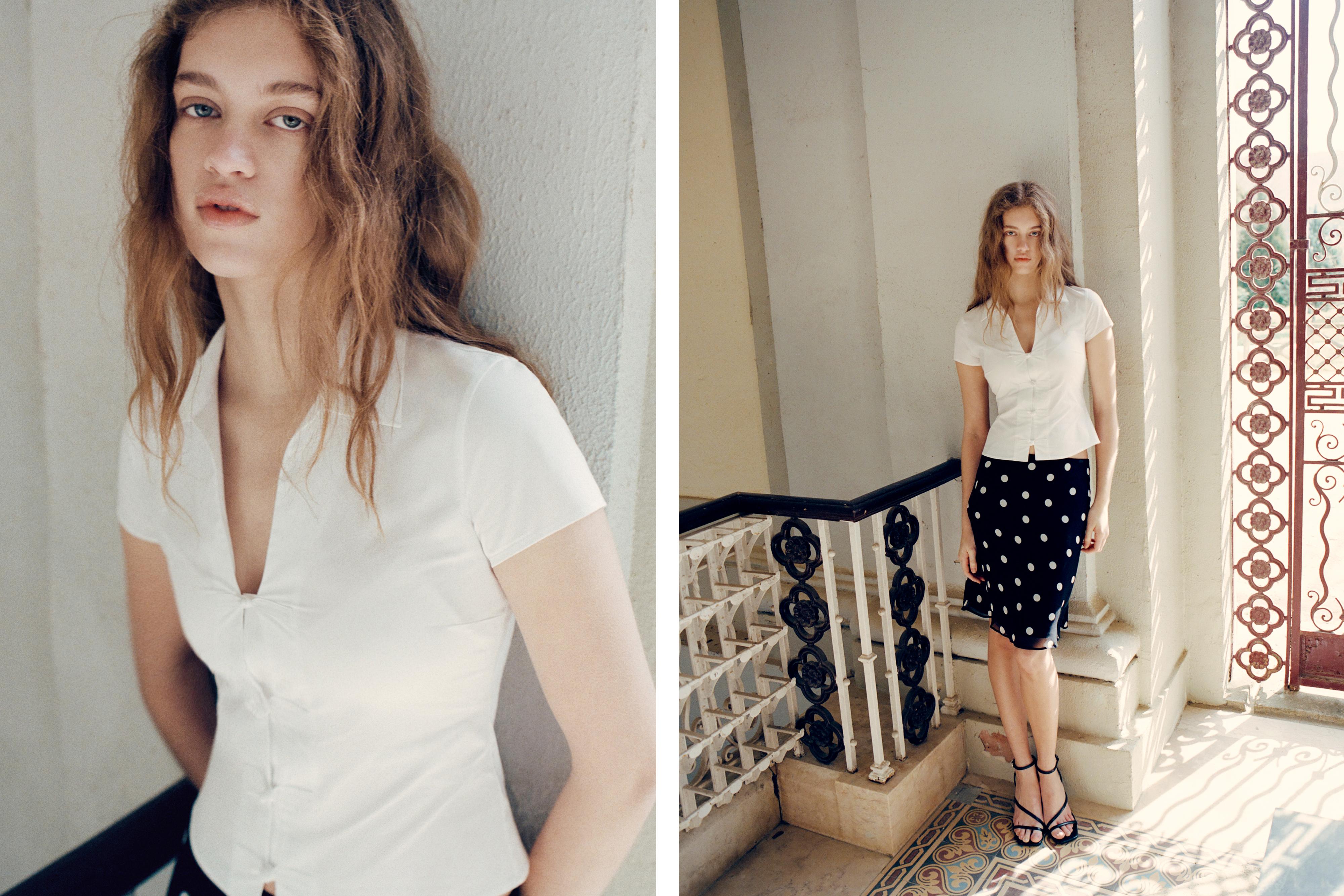 Vücuda oturan kısa kollu gömlek - Görsel 24