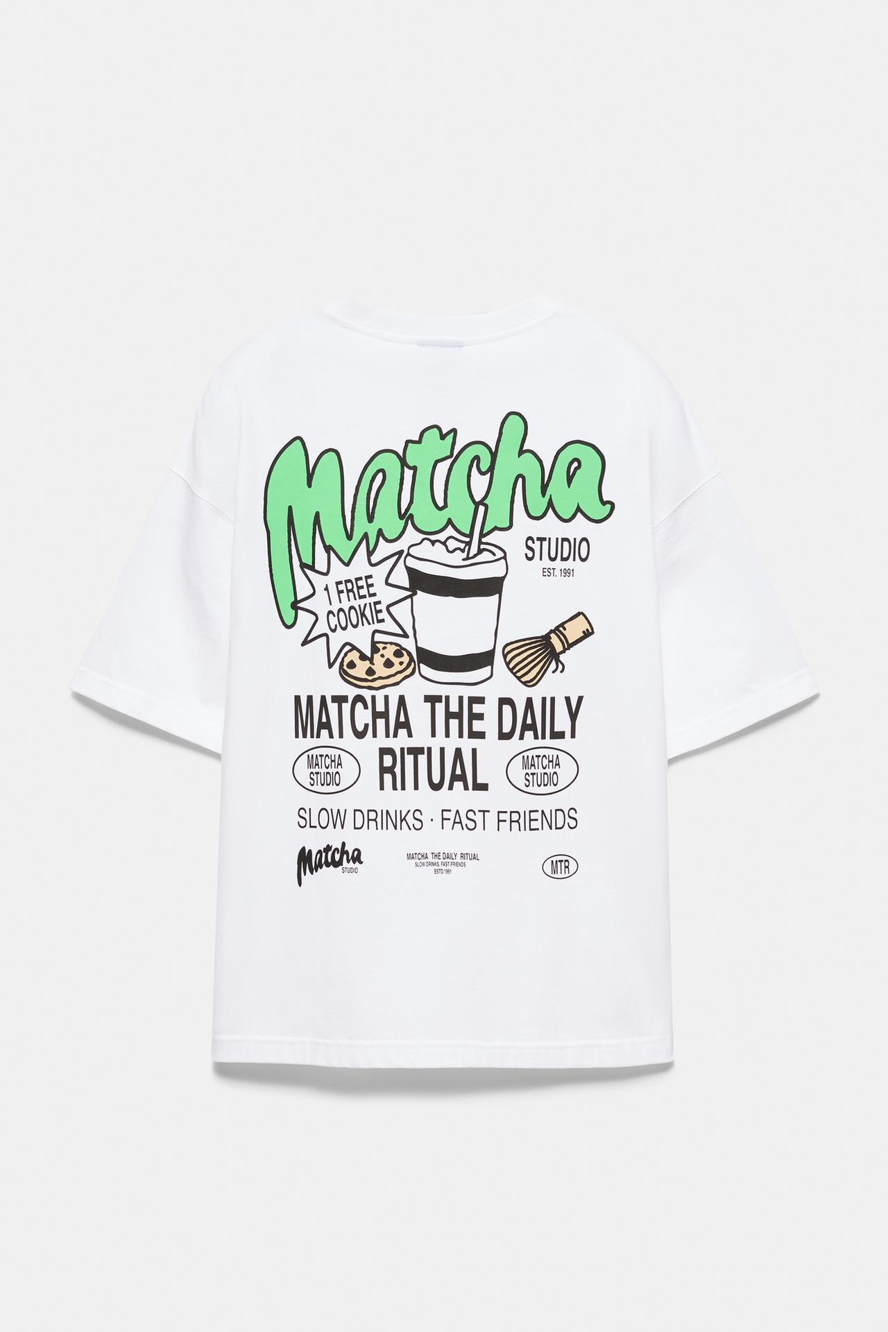 STWD Matcha graphic T-shirt — White