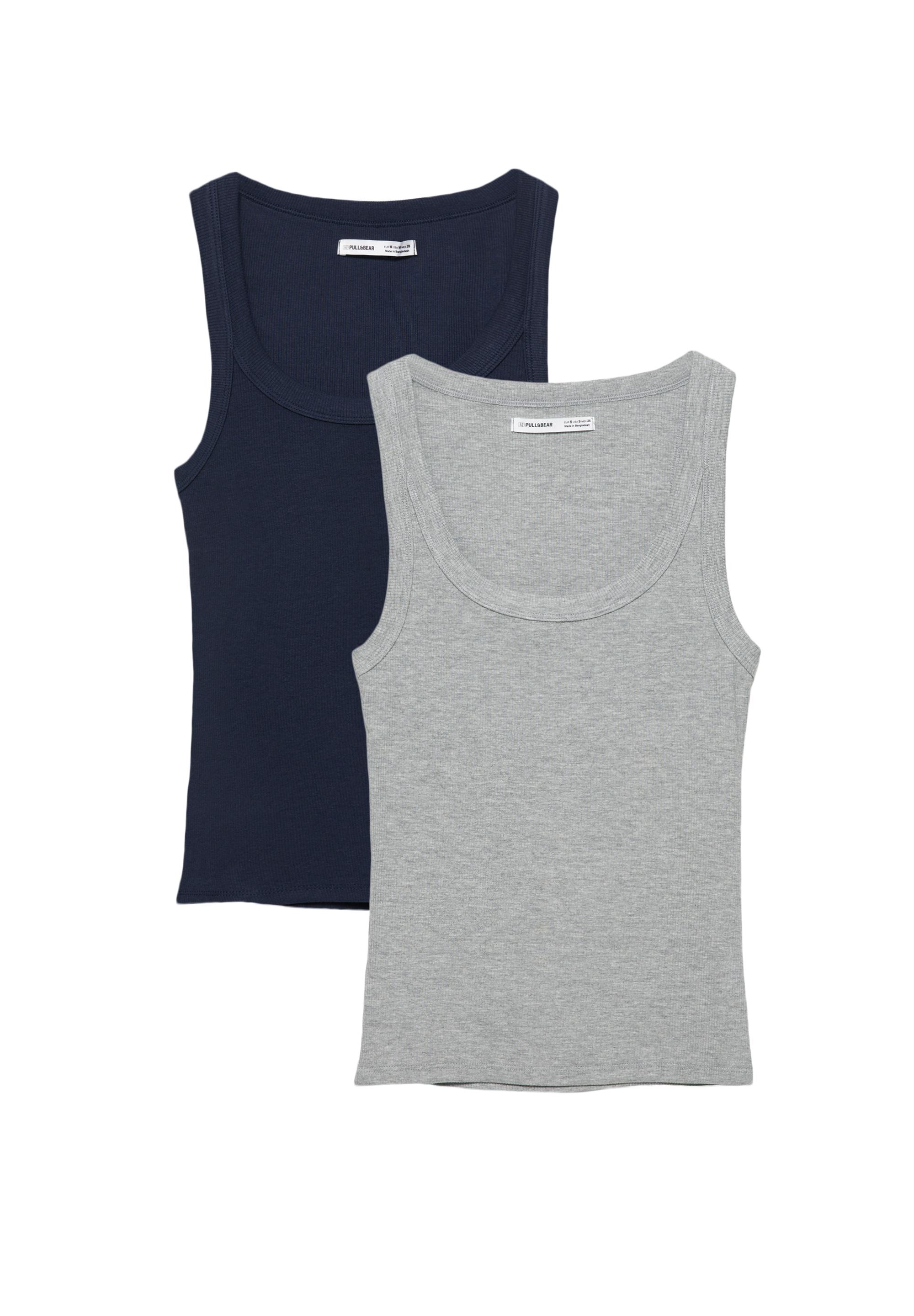 Pack of 2 tank tops — Grey/Blue