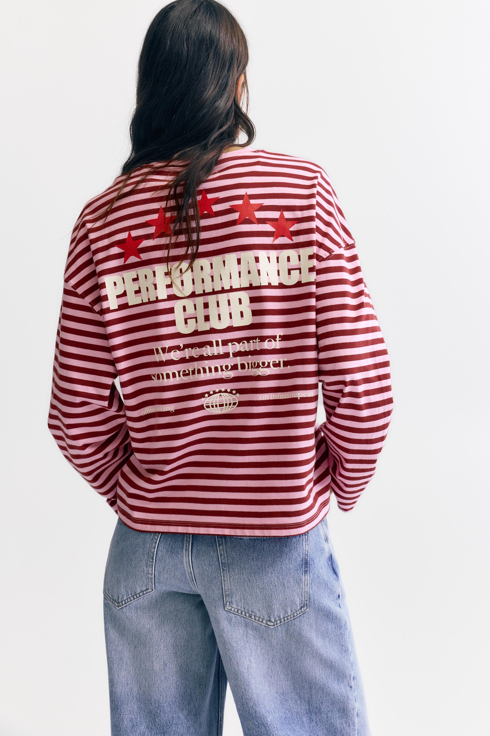 Çizgili, yıldızlı ve yazılı tişört - Görsel 14