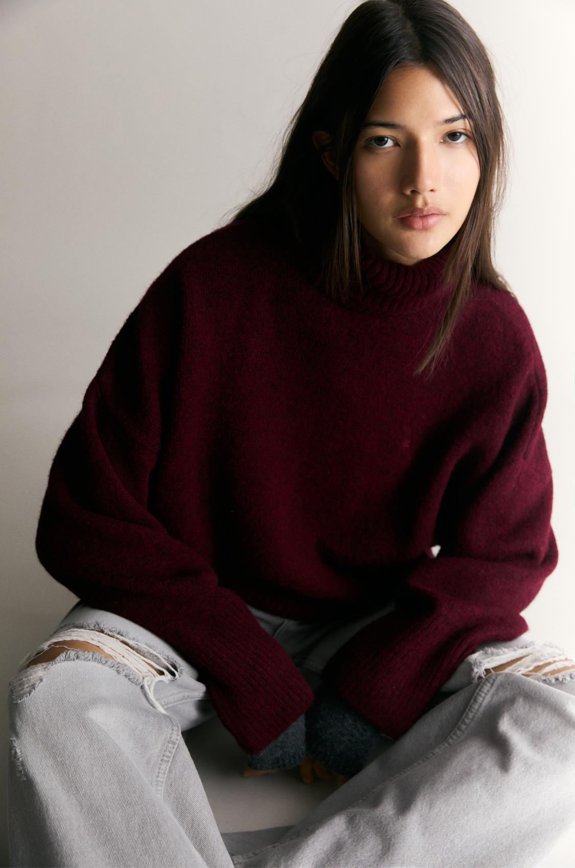 Jerséis Jersey Cuello Alto Pull And Bear Mujer Jerseys Mujer - Main Image