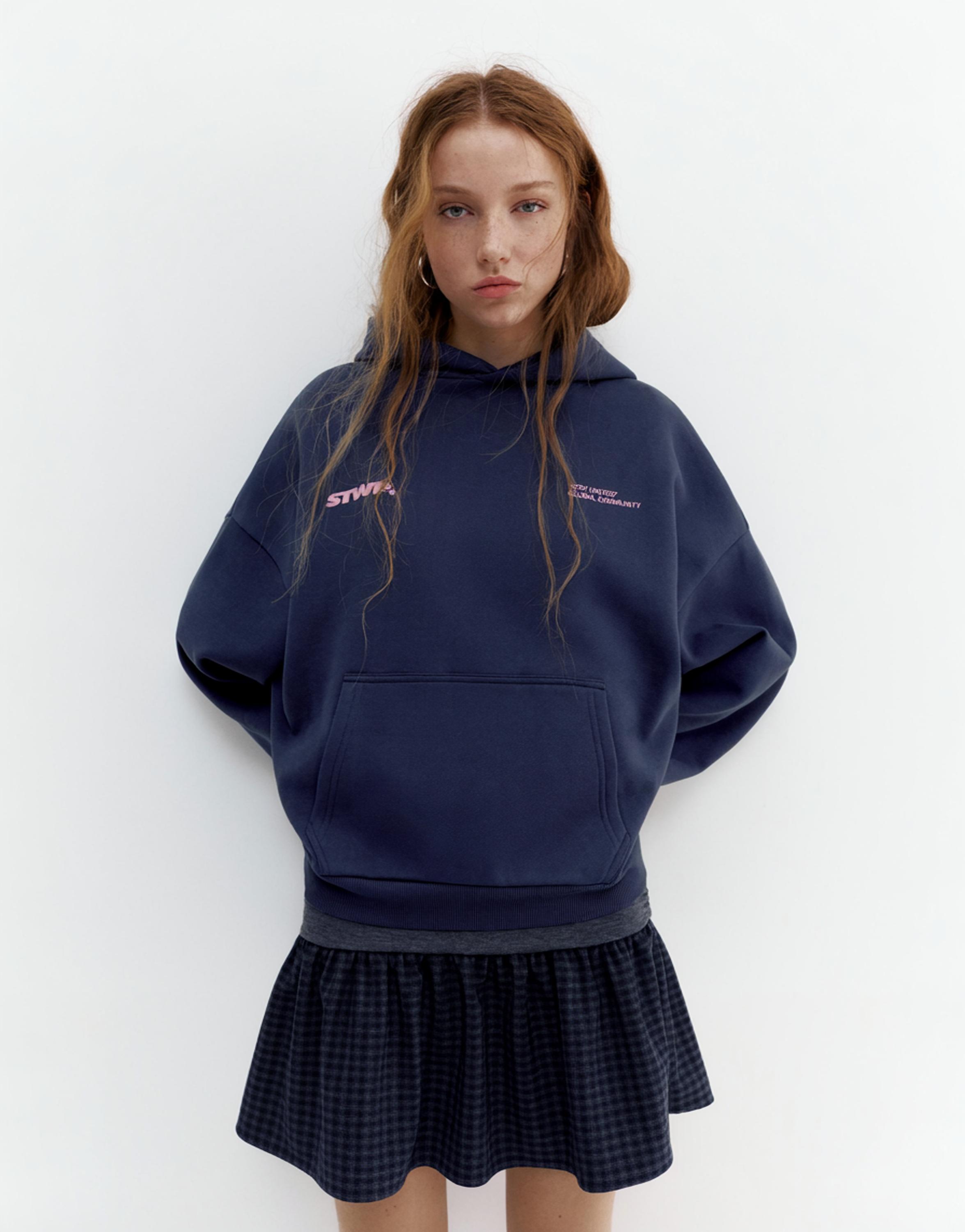 Kapüşonlu STWD yıldız sweatshirt - Görsel 10